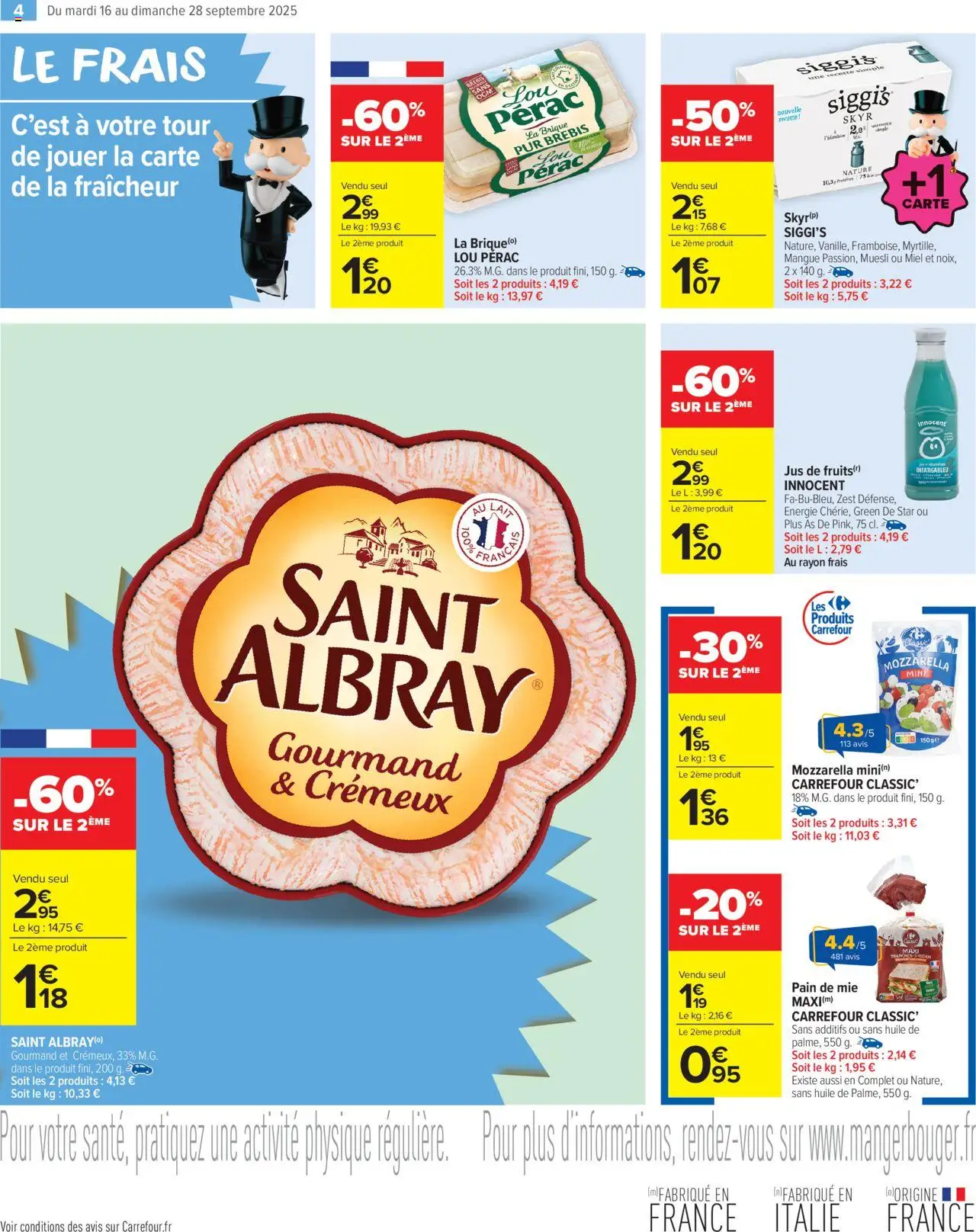  | Page: 6 | Produits: Mozzarella, Lait, Huile, Skyr
