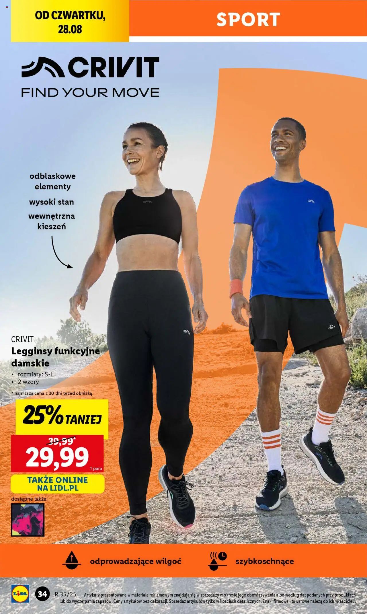 Lidl Katalog od 25.08.2025 | Strona: 34 | Produkty: Legginsy