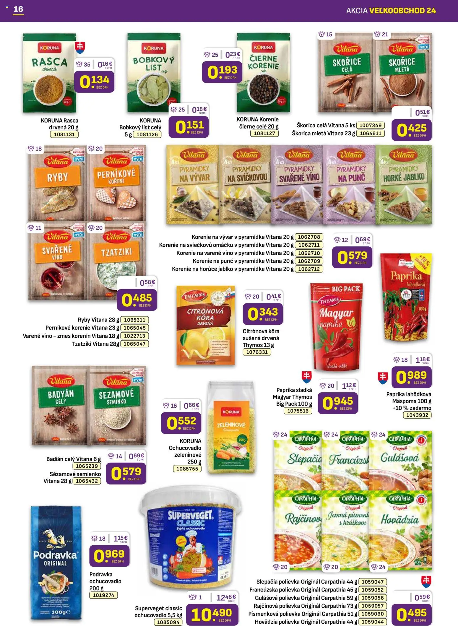 Nové Libex akcie – leták je platný od 01.12.2025 | Strana: 16 | Produkty: Paprika, Víno, Ryby, Korenie