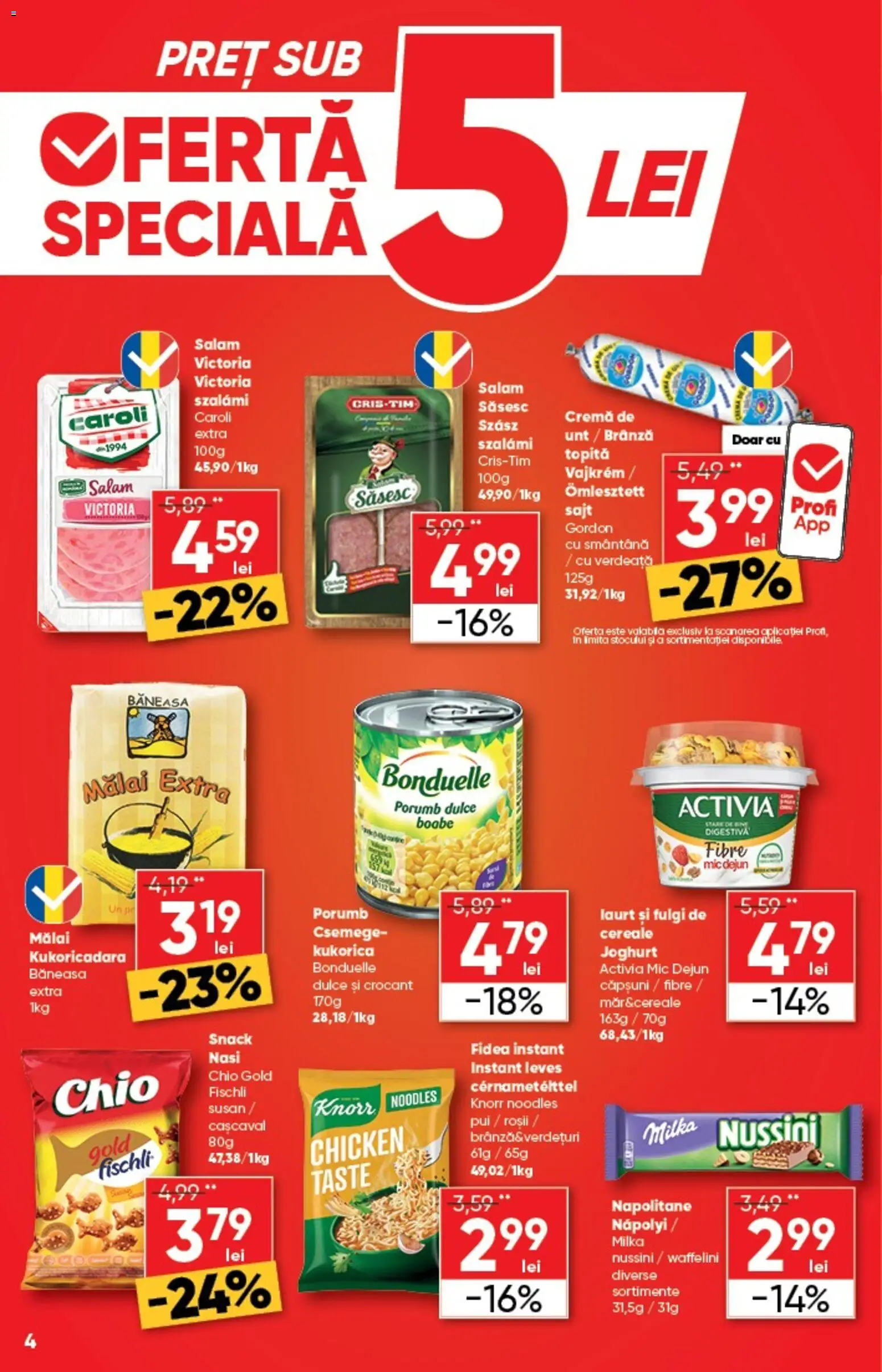Noul catalog Profi – valabil de la 07.01.2026 | Pagină: 4 | Produse: Unt, Cremă, Cereale, Porumb