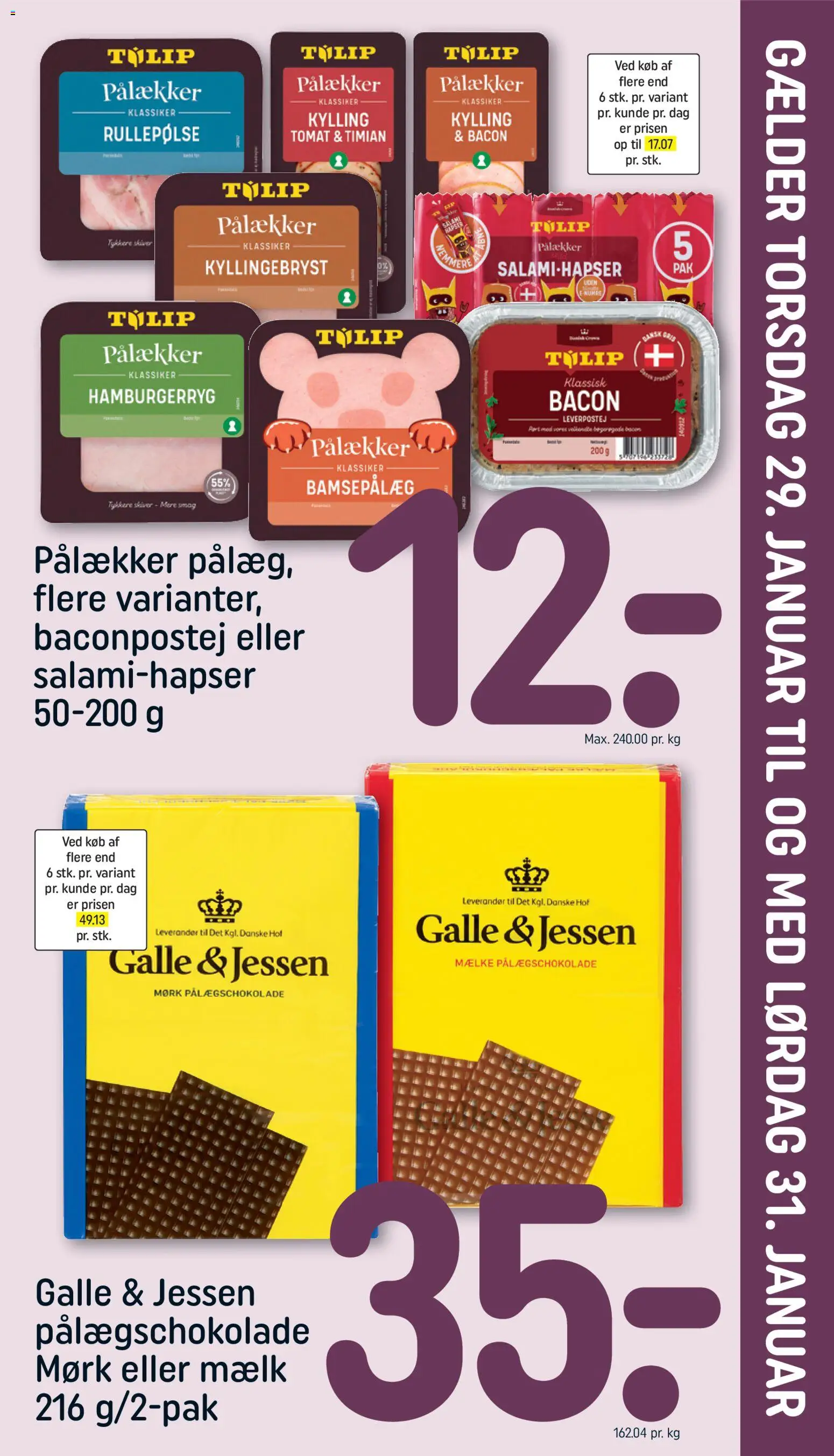 Rema 1000 tilbudsavis – gyldig fra 25.01.2026 | Side: 21 | Produkter: Bacon, Hamburgerryg, Pålægschokolade, Timian