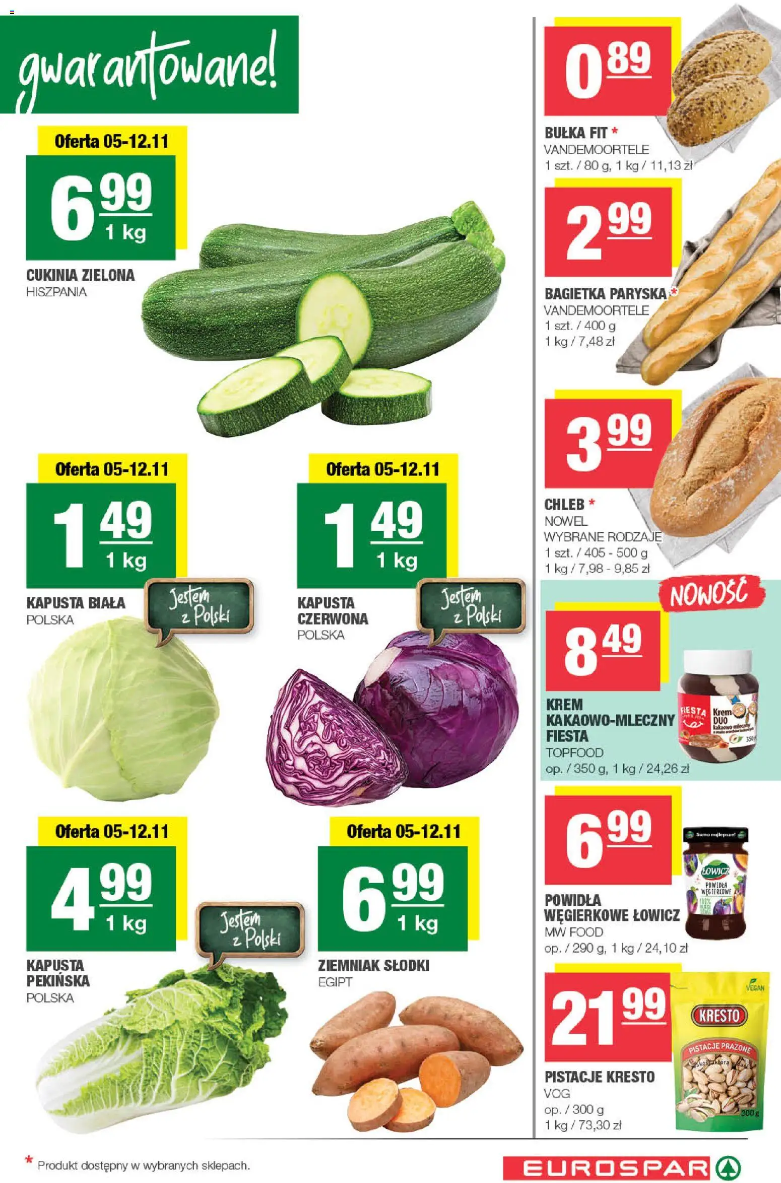 Spar Gazetka - Eurospar od 05.11.2025 | Strona: 3 | Produkty: Kapusta, Bułka, Bagietka, Kapusta biała
