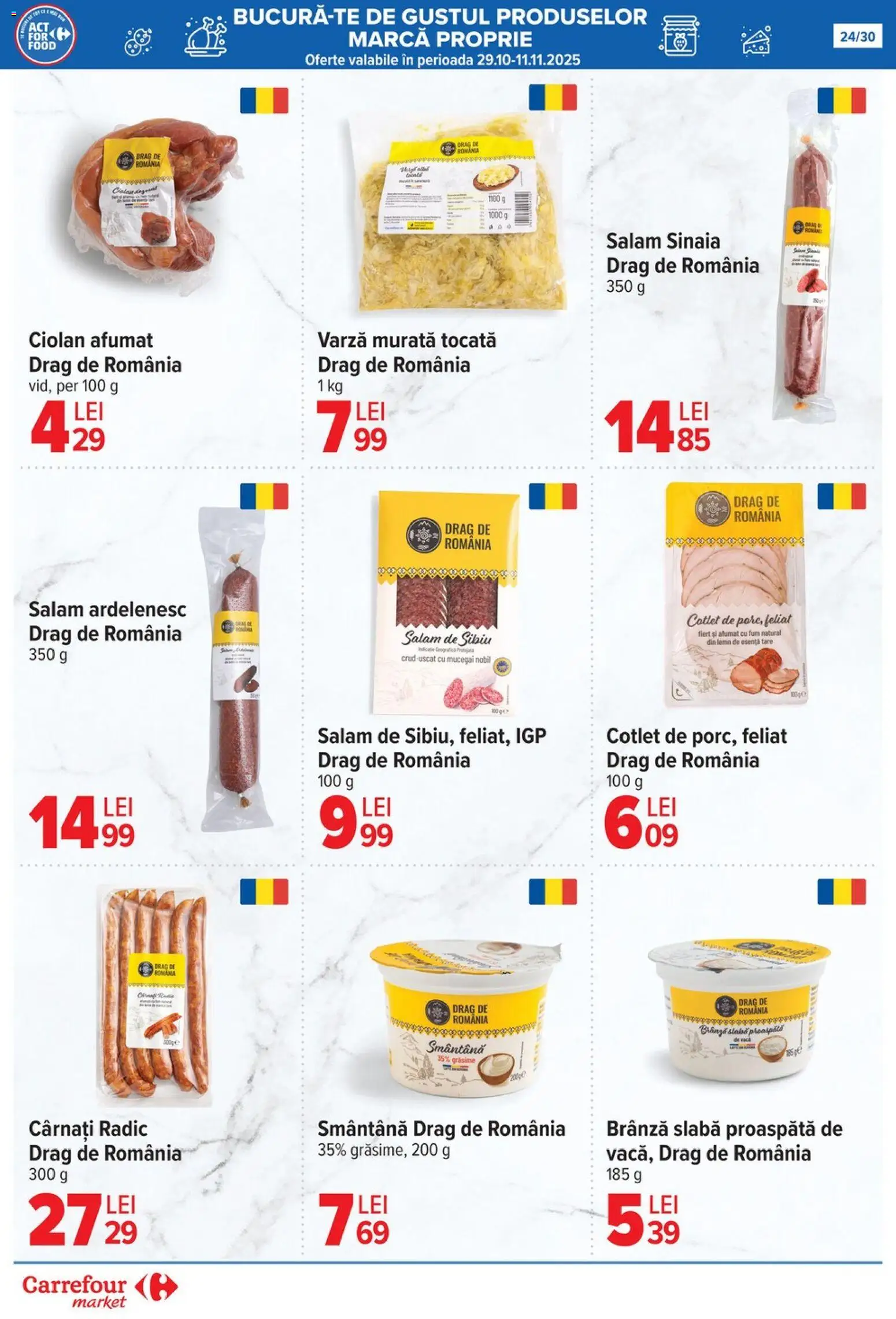 Noul catalog Carrefour – valabil de la 05.11.2025 | Pagină: 24 | Produse: Lait de coco, Brânză, Salam, Cârnați