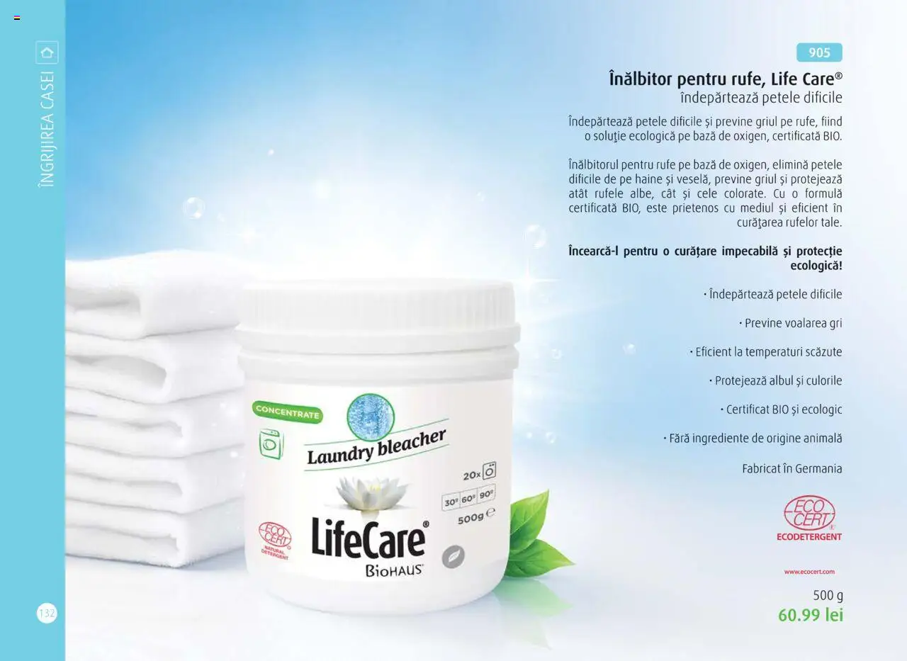 Noul catalog Life Care – valabil de la 01.10.2025 | Pagină: 134 | Produse: Şerit ödül, Detergent, Haine