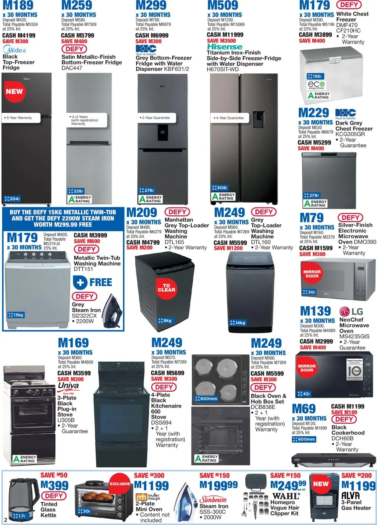 OK Furniture - Lowest Prices Guaranteed Catalogue Lesotho │ valid from 28.05.2025 | Page: 2 | Products: Oven, Fridge, Heater, Water