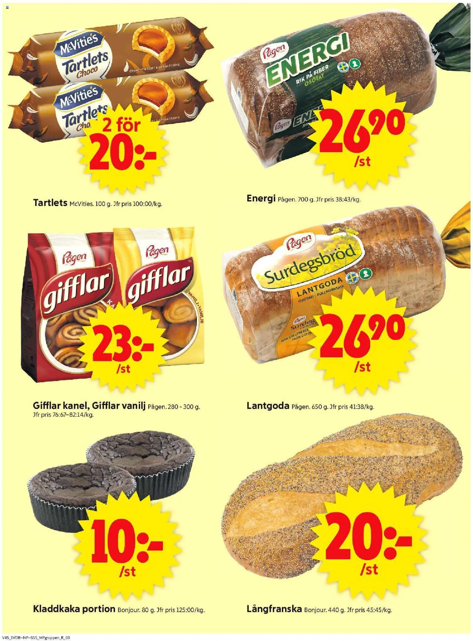 ICA Supermarket reklamblad aktuell från 03.11.2025 | Sida: 12 | Produkter: Gifflar, Kladdkaka