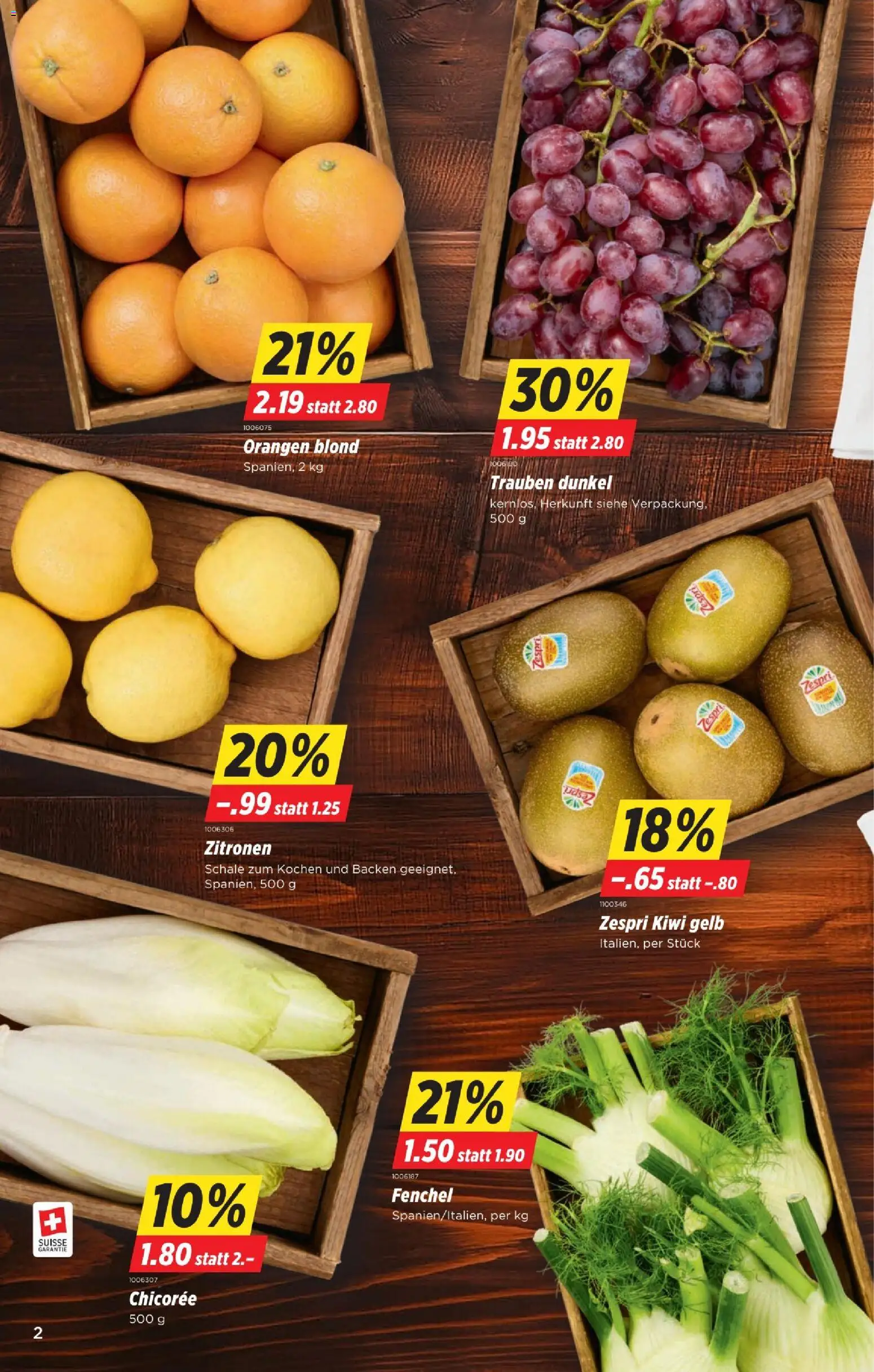 Denner Aktionen – gültig ab 20.01.2026 | Seite: 2 | Produkte: Kammerjunker, Orangen, Kiwi