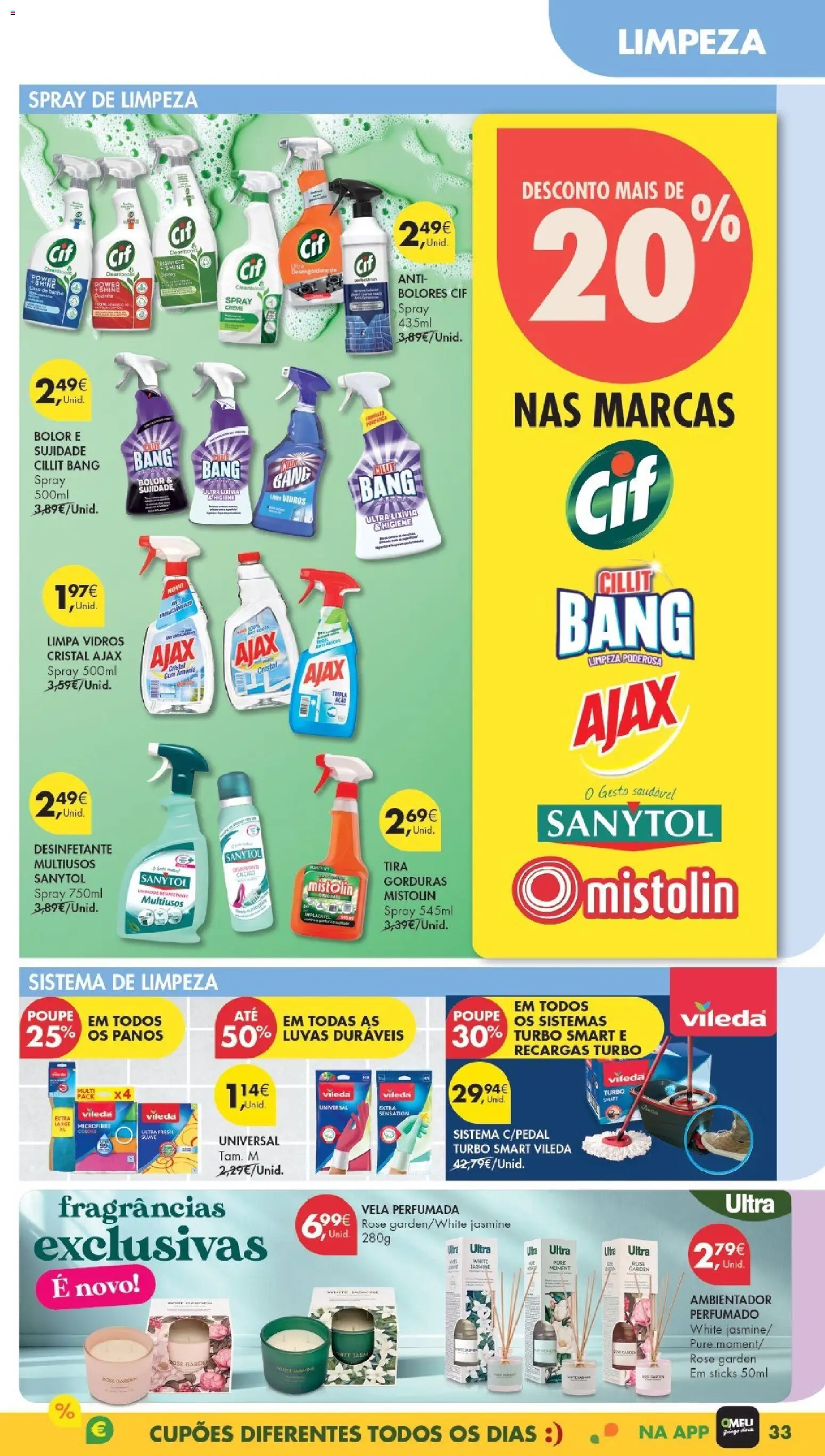 Pingo Doce Poupe Esta Semana Madeira │ válido de 24.02.2026 | Página: 33 | Produtos: Luvas, Limpa vidros, Casa de banho, Creme