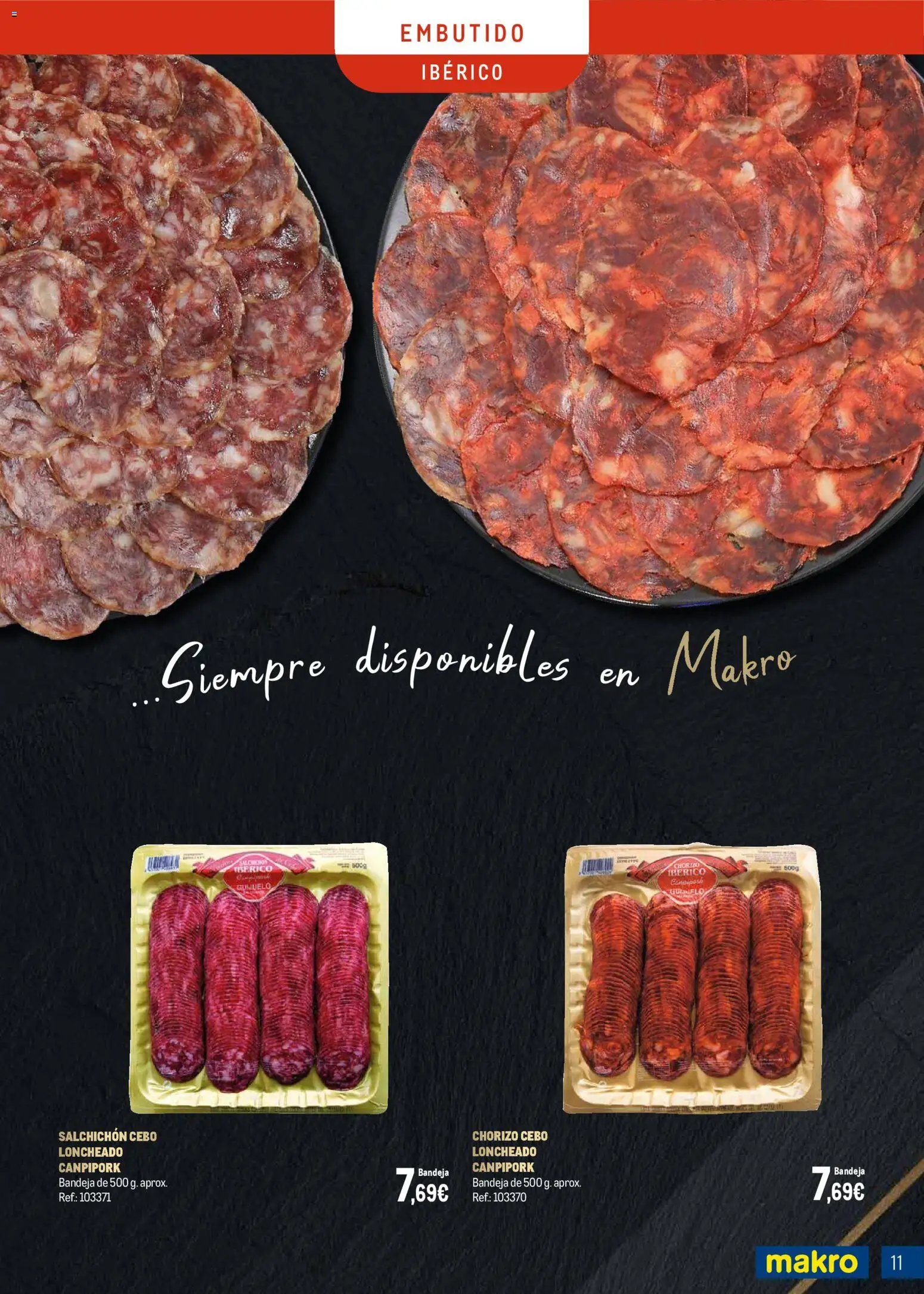 Makro - Charcuteria Cataluña │ válido desde el 01.12.2025 | Página: 11 | Productos: Bandeja, Loncheado