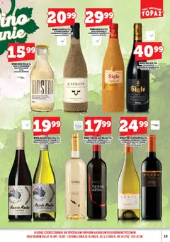Pogląd oferty "Topaz gazetka alkoholowa" - ważna od 01.04.2026 | Strona: 17 | Produkty: Chardonnay, Wino, Alkohol