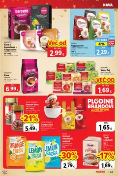 Plodine - Ponuda - Pregled kataloga iz trgovine Plodine, vrijedi od 17.12.2025 | Stranica: 43 | Proizvodi: Kava, Čokolada, Čaj, Cappuccino