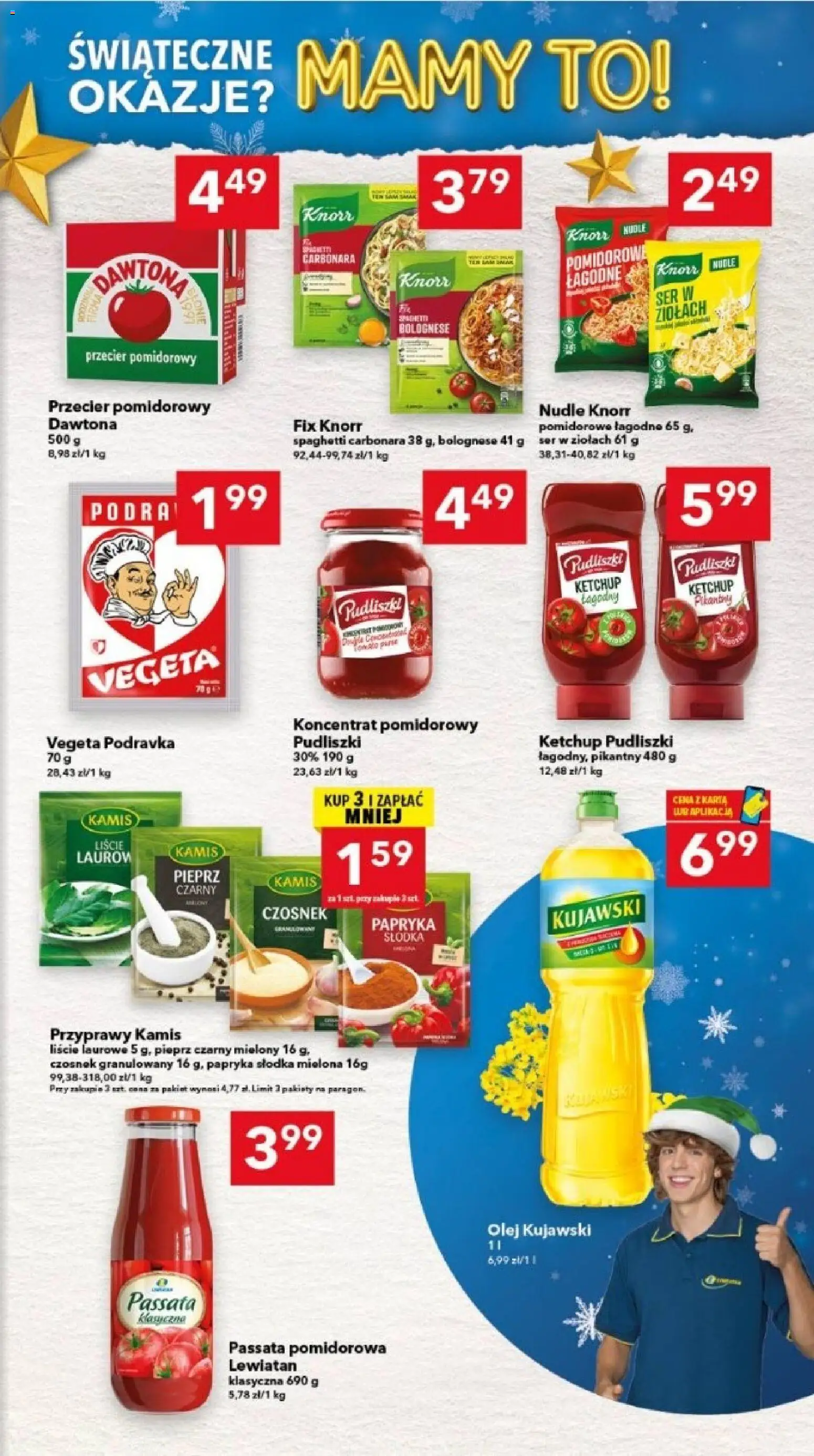 Lewiatan gazetka - Legnica od 17.12.2025 | Strona: 5 | Produkty: Karta, Przecier pomidorowy, Koncentrat pomidorowy, Pieprz