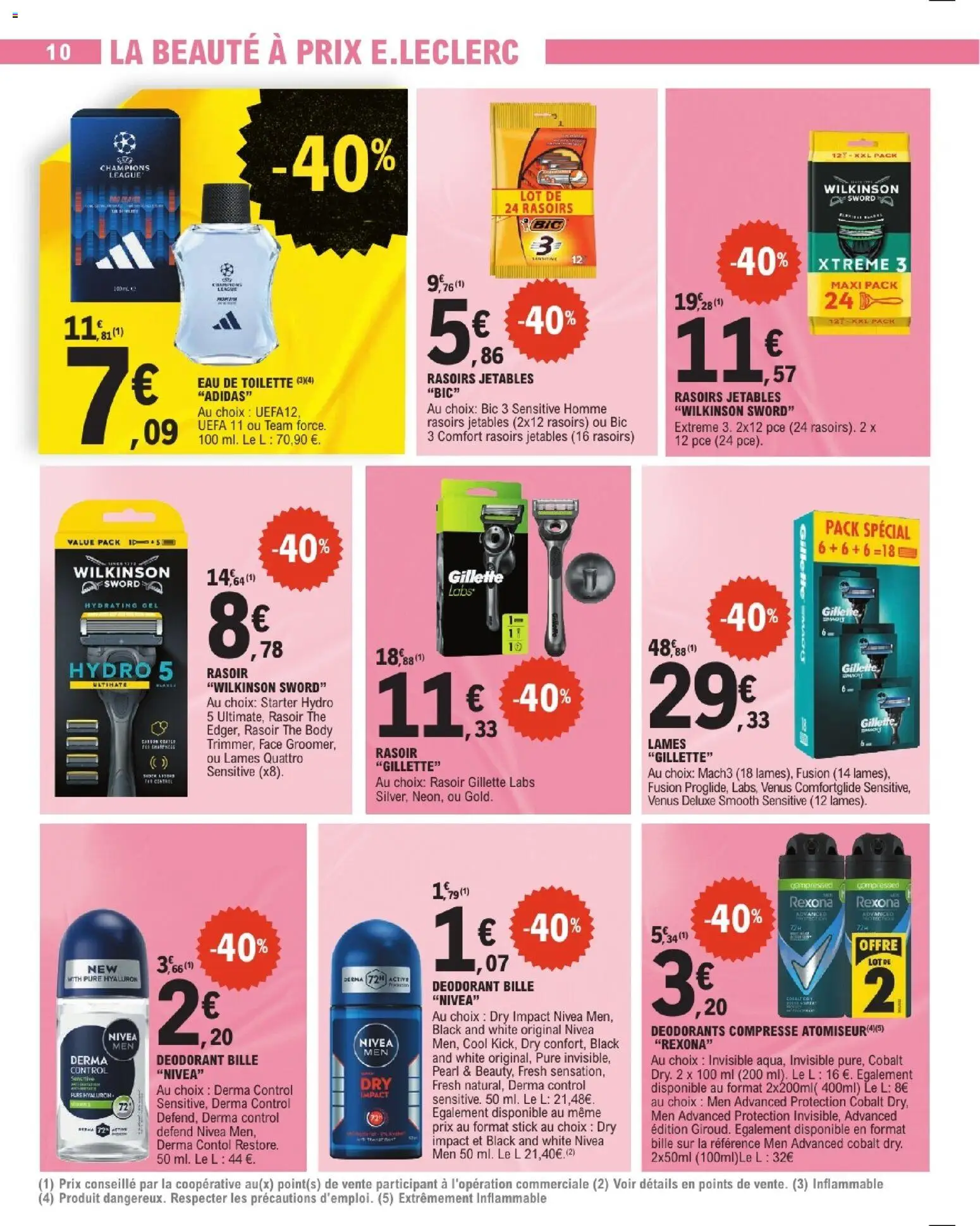 {H1} | Page: 10 | Produits: Body, Rasoir, Eau de toilette, Déodorant