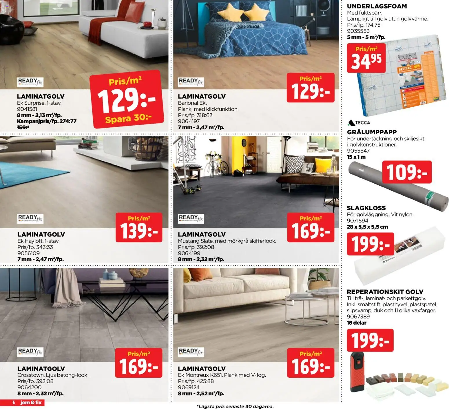 Jem & Fix reklamblad aktuell från 02.03.2026 | Sida: 6 | Produkter: Ljus, Duk