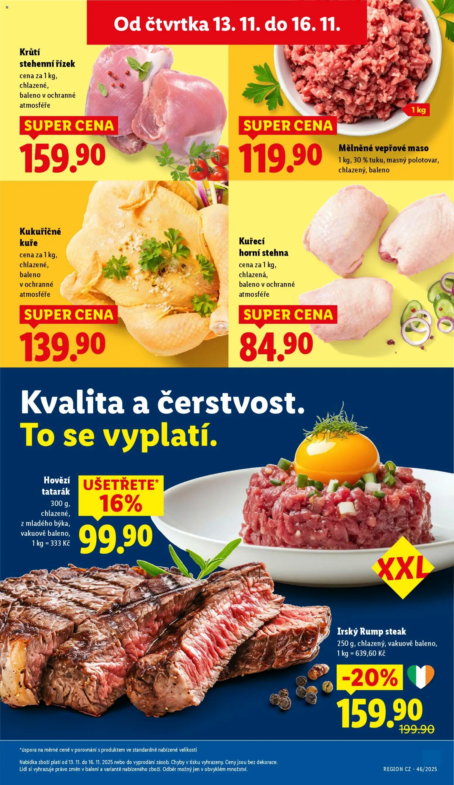Lidl leták od 13.11.2025 | Strana: 13 | Produkty: Steak, Maso, Kuře, Tatarák