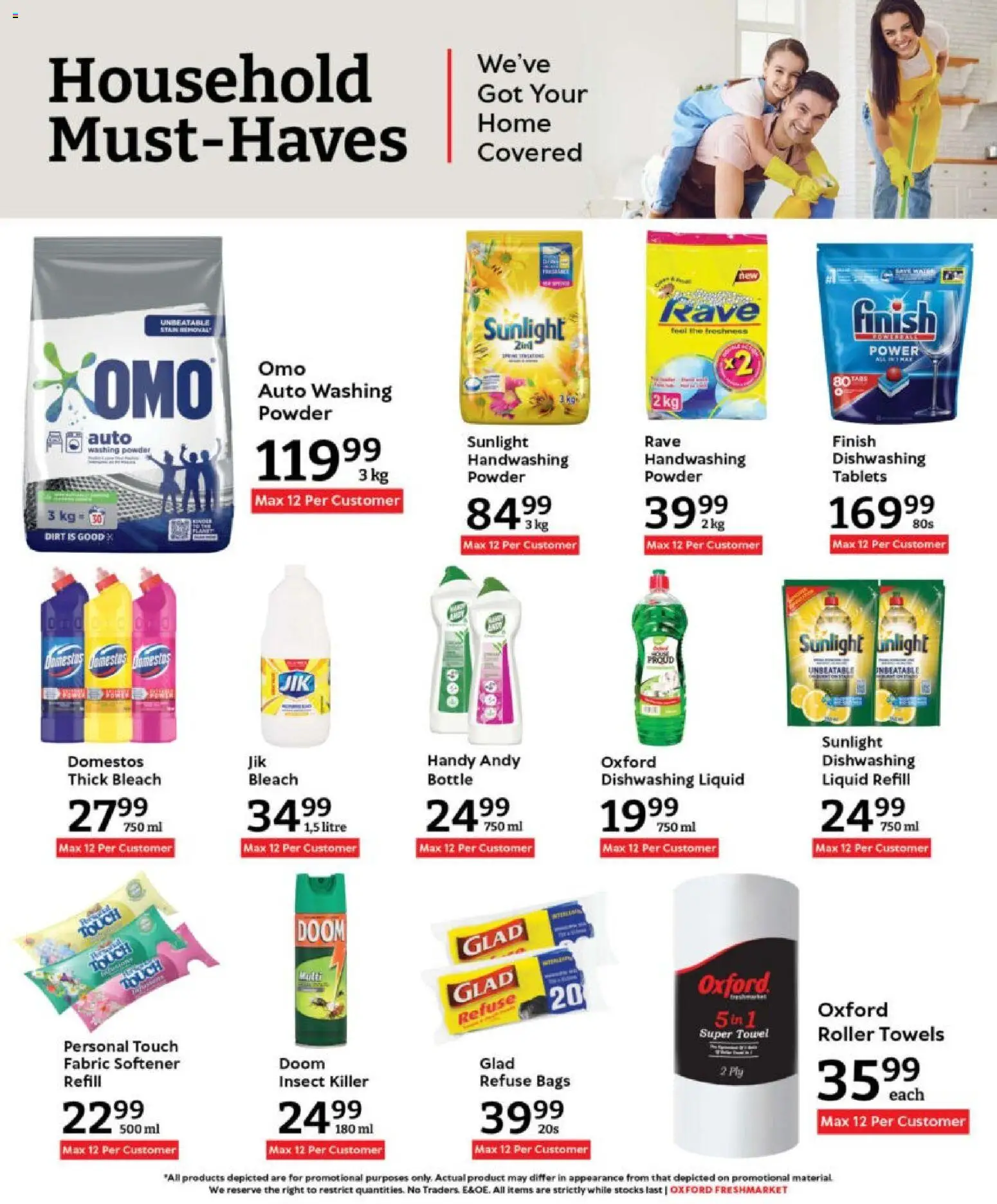 New Oxford Freshmarket catalogue – valid from 05.11.2025 | Page: 18 | Products: Towel, Powder, Refuse bags, Fabric softener