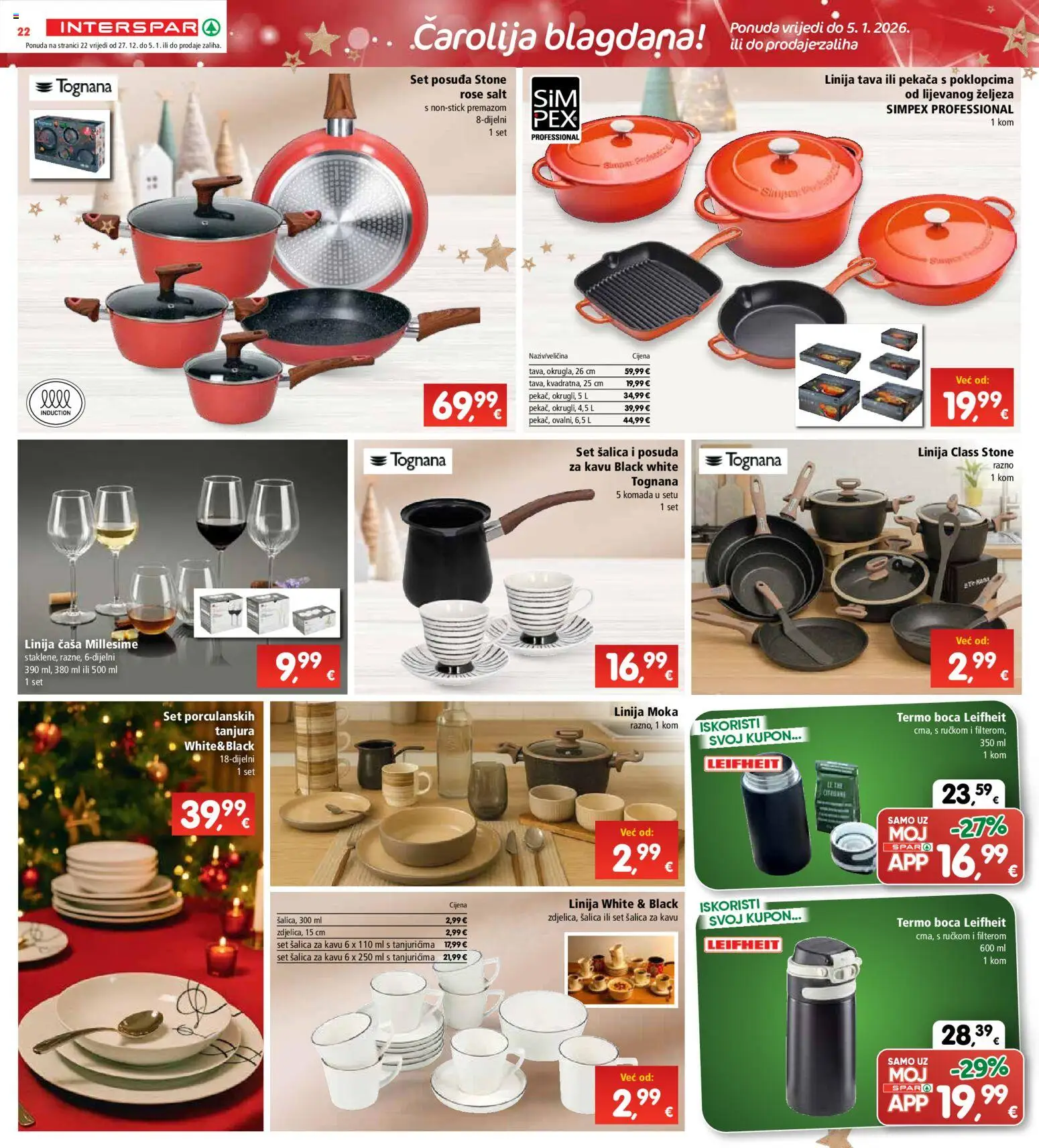 Interspar katalog | vrijedi od 27.12.2025 | Stranica: 27 | Proizvodi: Tognana, Tava, Šalica
