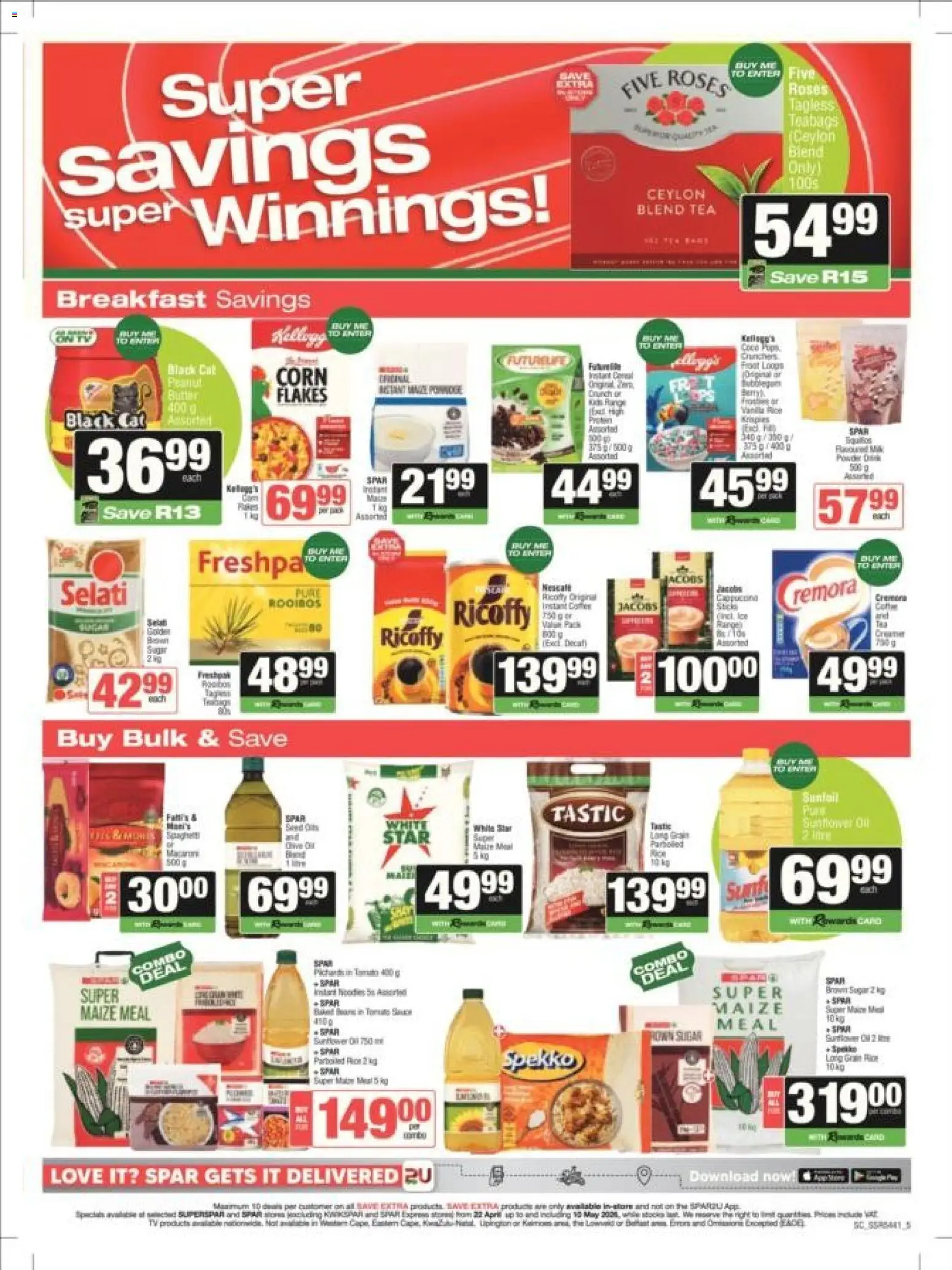 New Spar catalogue – valid from 22.04.2026 | Page: 6 | Products: Corn, Maize meal, Oil, Water