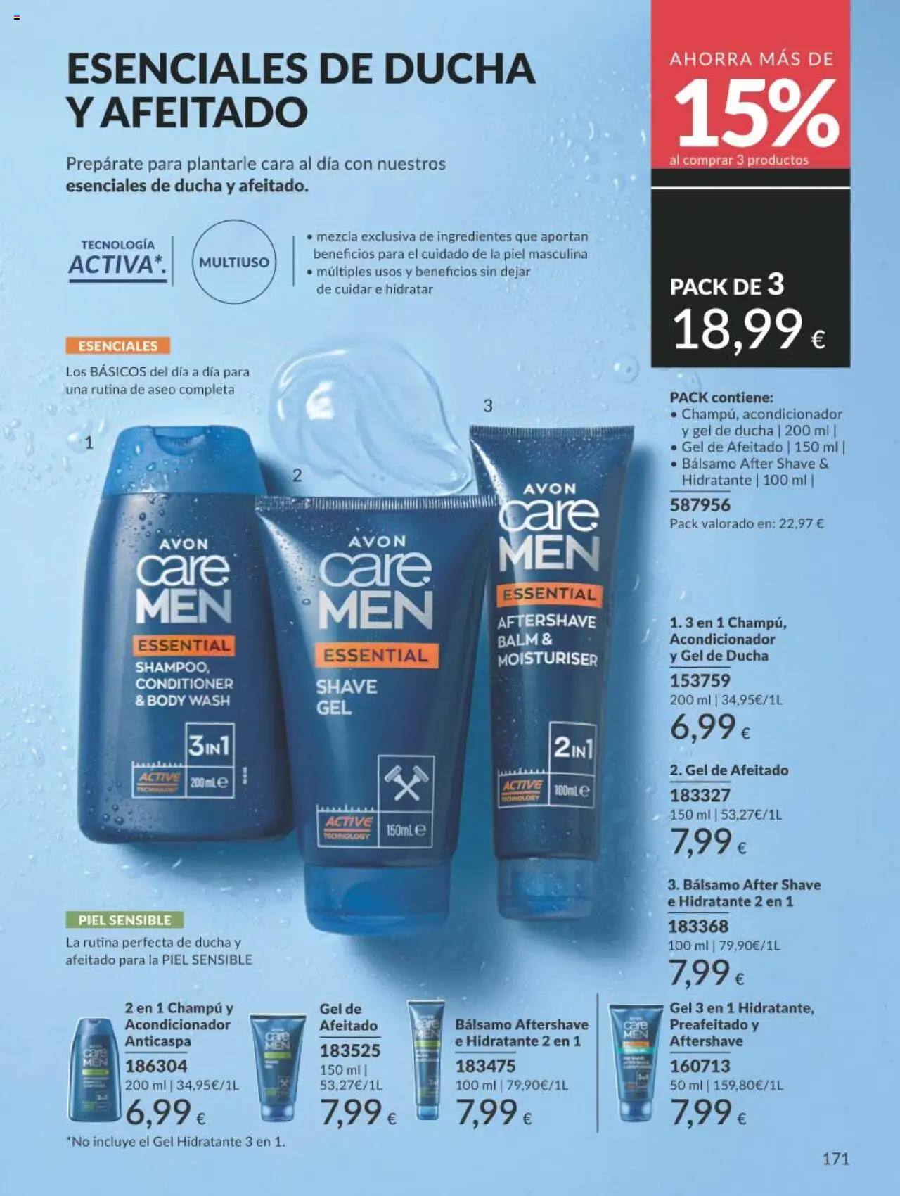 Catálogo AVON campaña 7 │ válido desde el 01.07.2025 | Página: 171 | Productos: Acondicionador, Κρεμάστρα, Body, Ducha