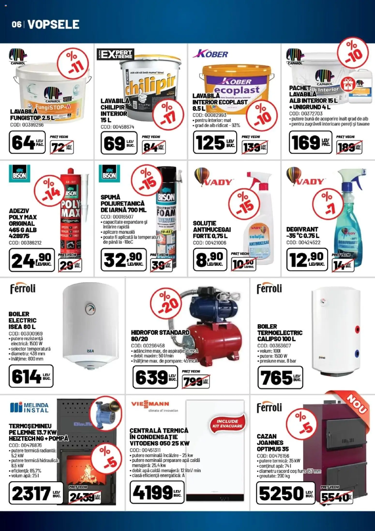 Noul catalog Ambient – valabil de la 27.01.2026 | Pagină: 6 | Produse: Boiler, Coș, Türk kahvesi öğütme değirmeni, Adeziv