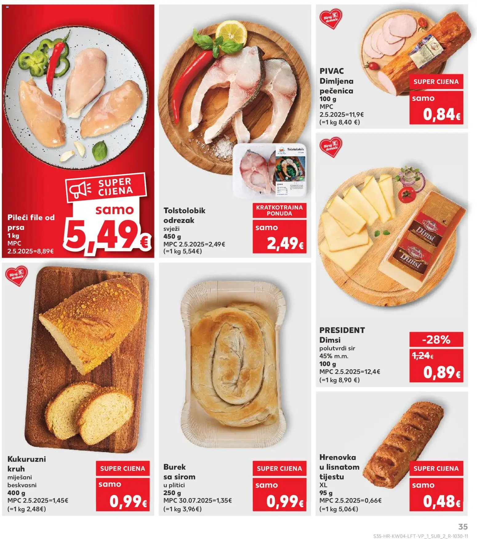 Kaufland HR akciós ujság - amely érvényes a következő dátumtól: 21.01.2026 | Oldal: 35 | Termékek: Burek