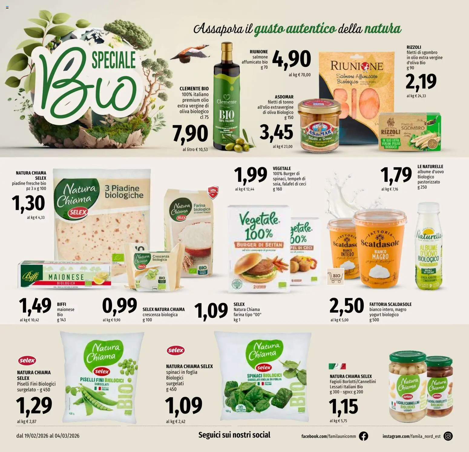 Volantino Famila del 19.02.2026 | Pagina: 12 | Prodotti: Ceci, Maionese, Spinaci, Seitan