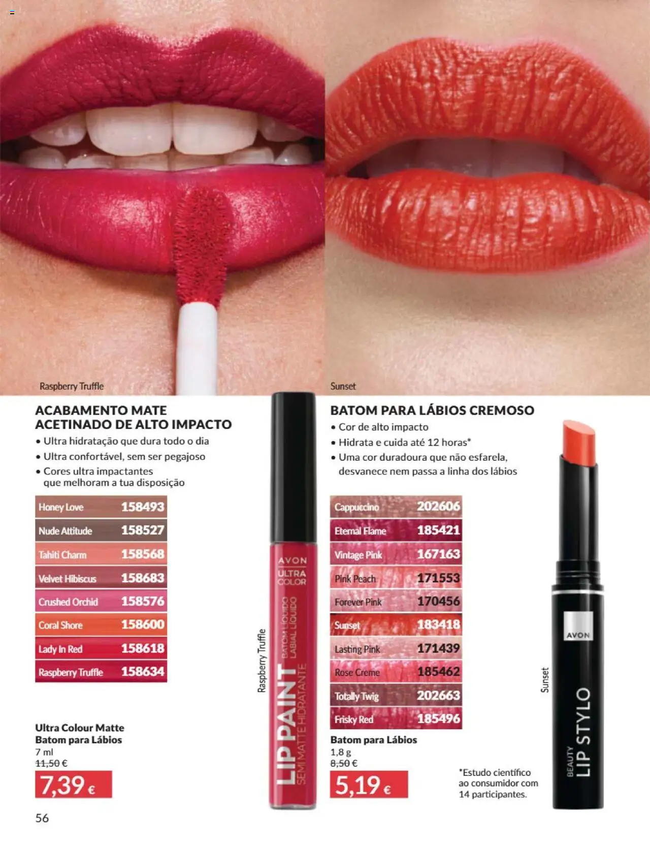 Catálogo Avon Campanha 6 │ válido de 01.06.2025 | Página: 56 | Produtos: Batom, Creme