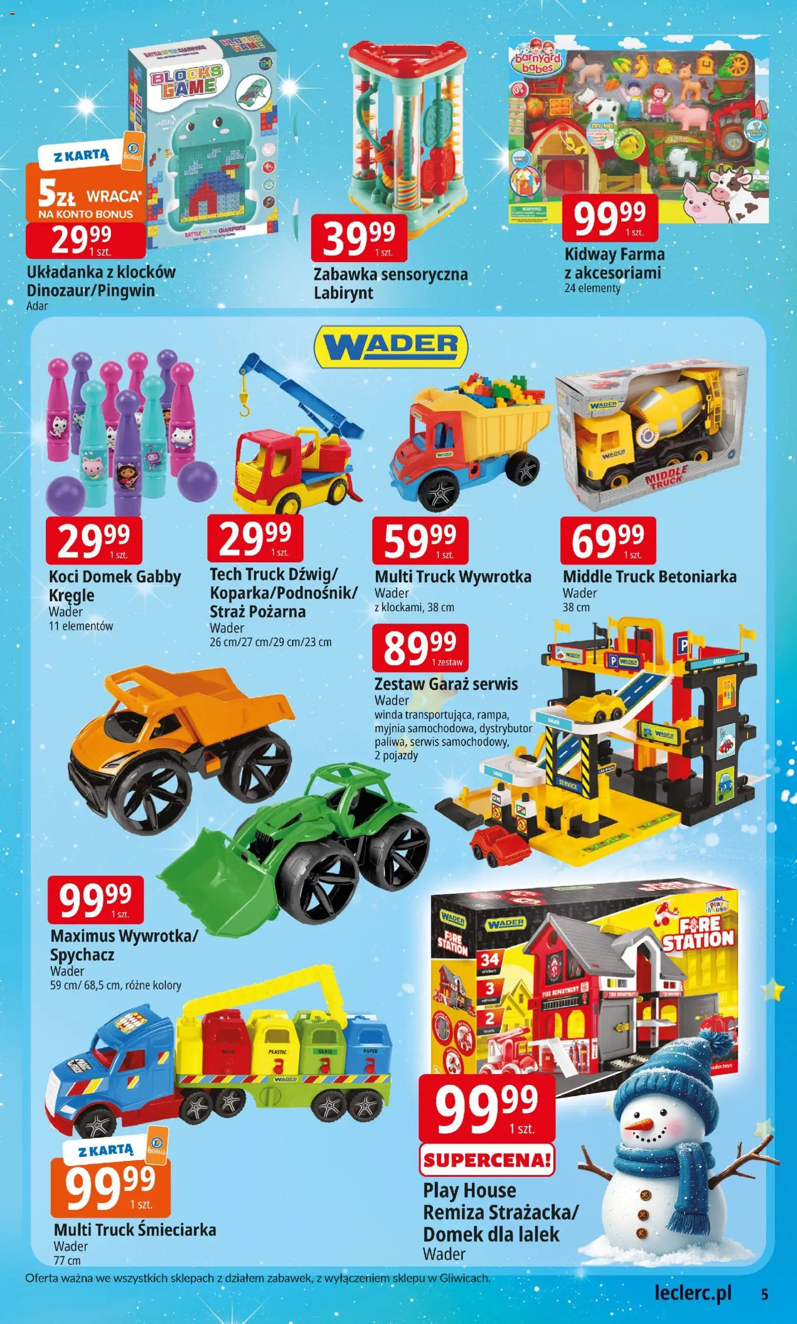 E.Leclerc Gazetka - Warszawa Ursynów zabawki od 12.11.2025 | Strona: 5 | Produkty: Karta, Domek dla lalek