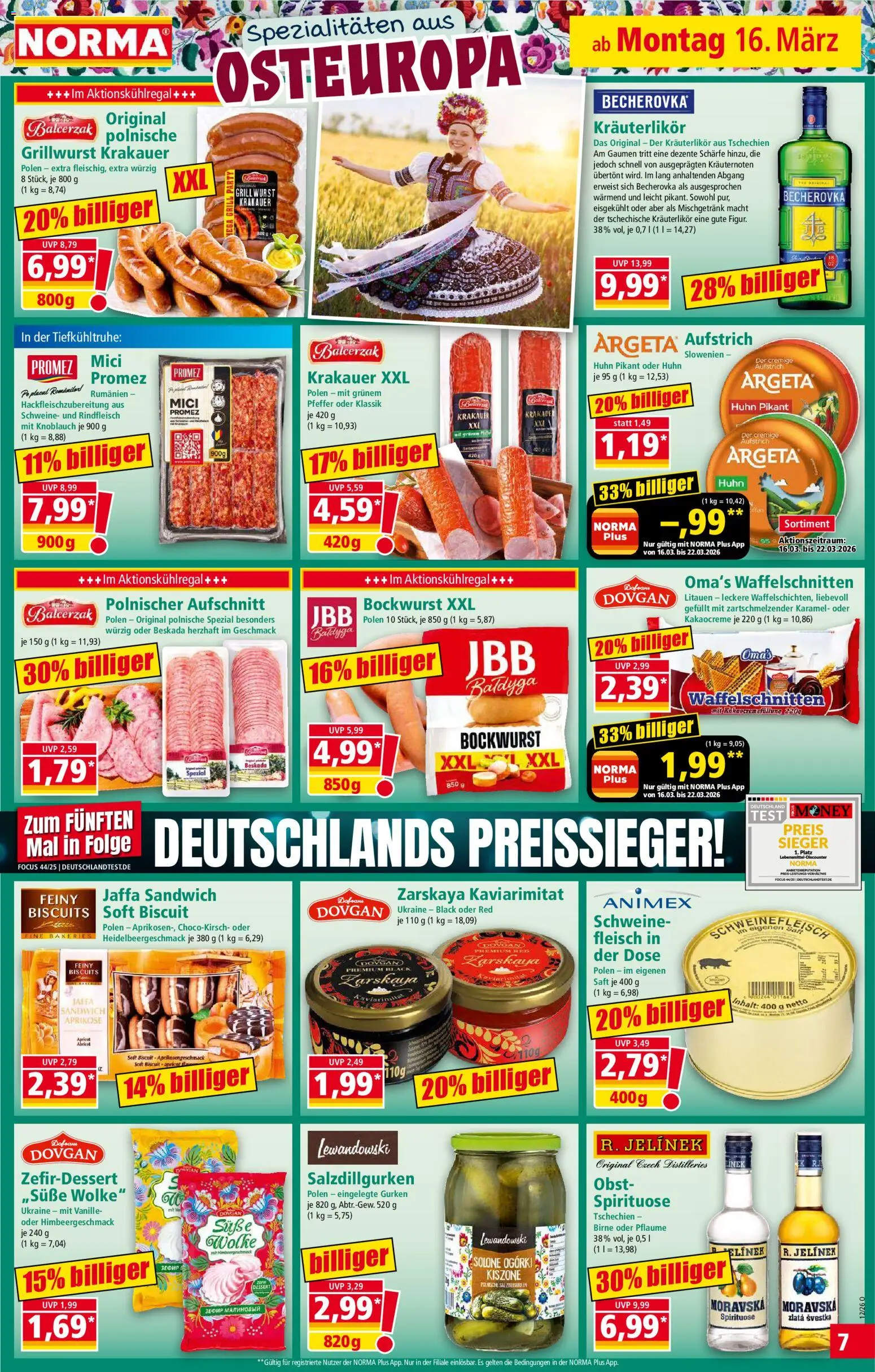 Norma Prospekt 	 – gültig ab 16.03.2026 | Seite: 7 | Produkte: Obst, Pfeffer, Birne, Saft
