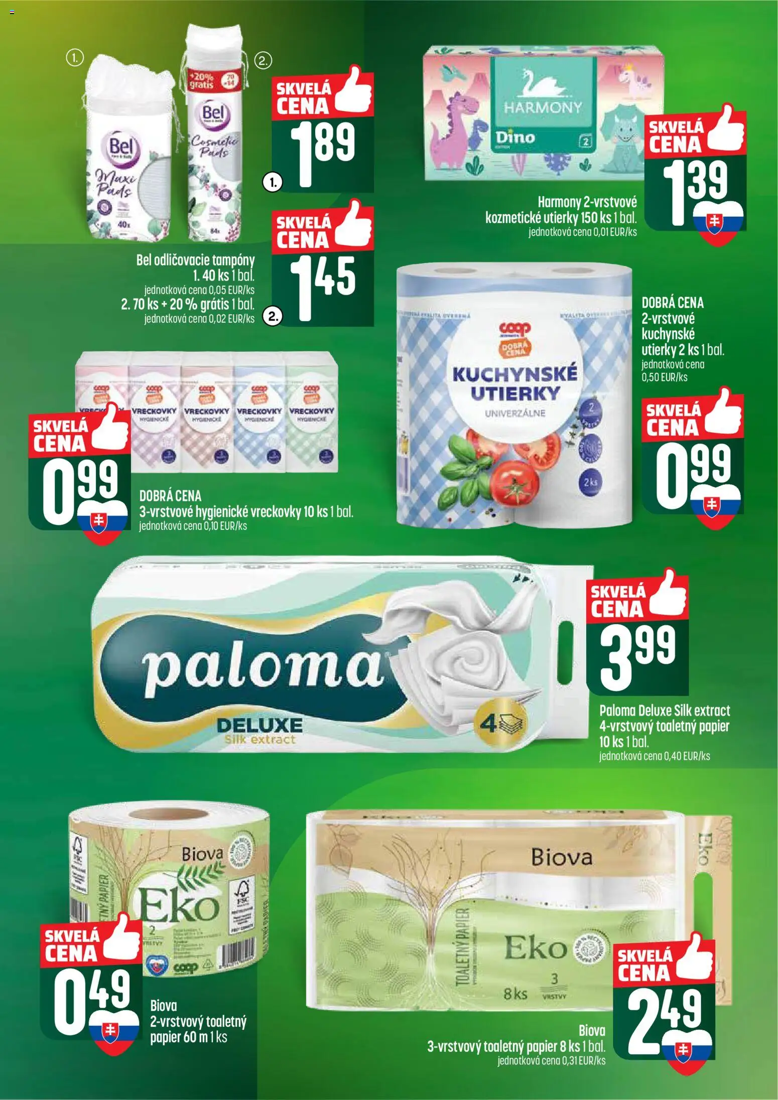 Nové COOP Jednota akcie – leták je platný od 09.04.2026 | Strana: 55 | Produkty: Toaletný papier