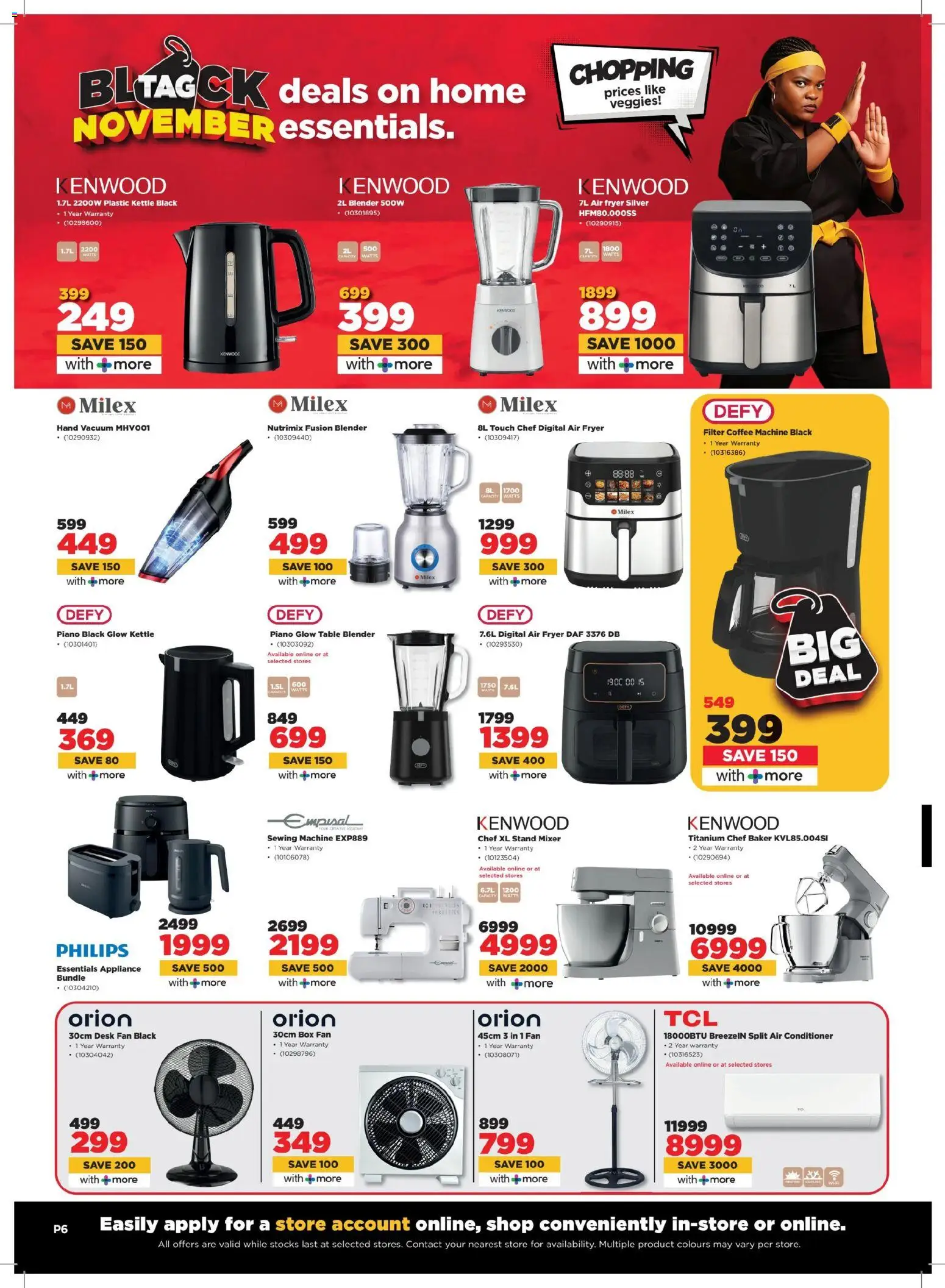 New HiFi Corp catalogue – valid from 05.11.2025 | Page: 6 | Products: Kettle, Fryer, Box, Conditioner