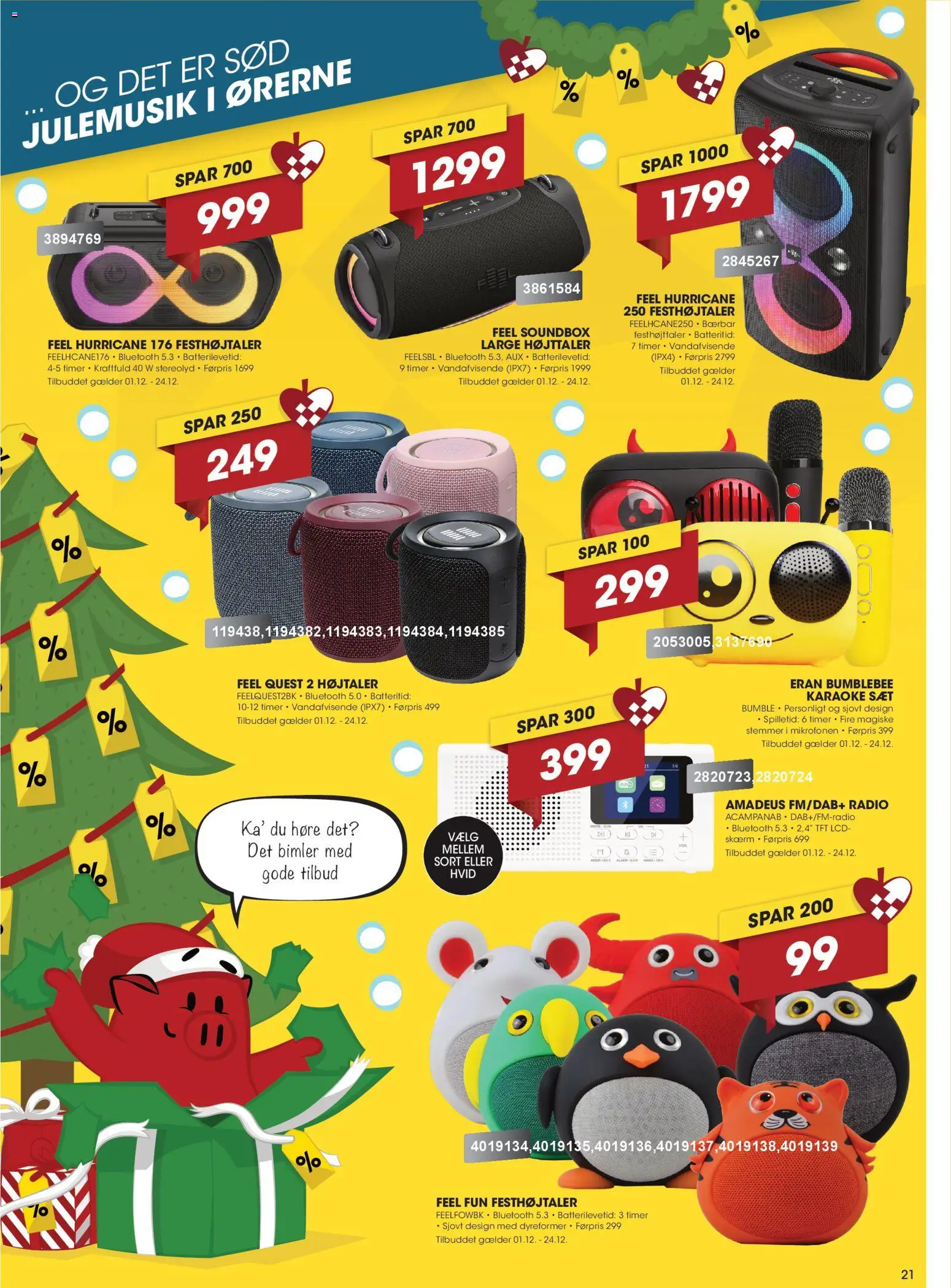 Punkt1 tilbudsavis – gyldig fra 01.12.2025 | Side: 21 | Produkter: Skærm, Radio, Højttaler