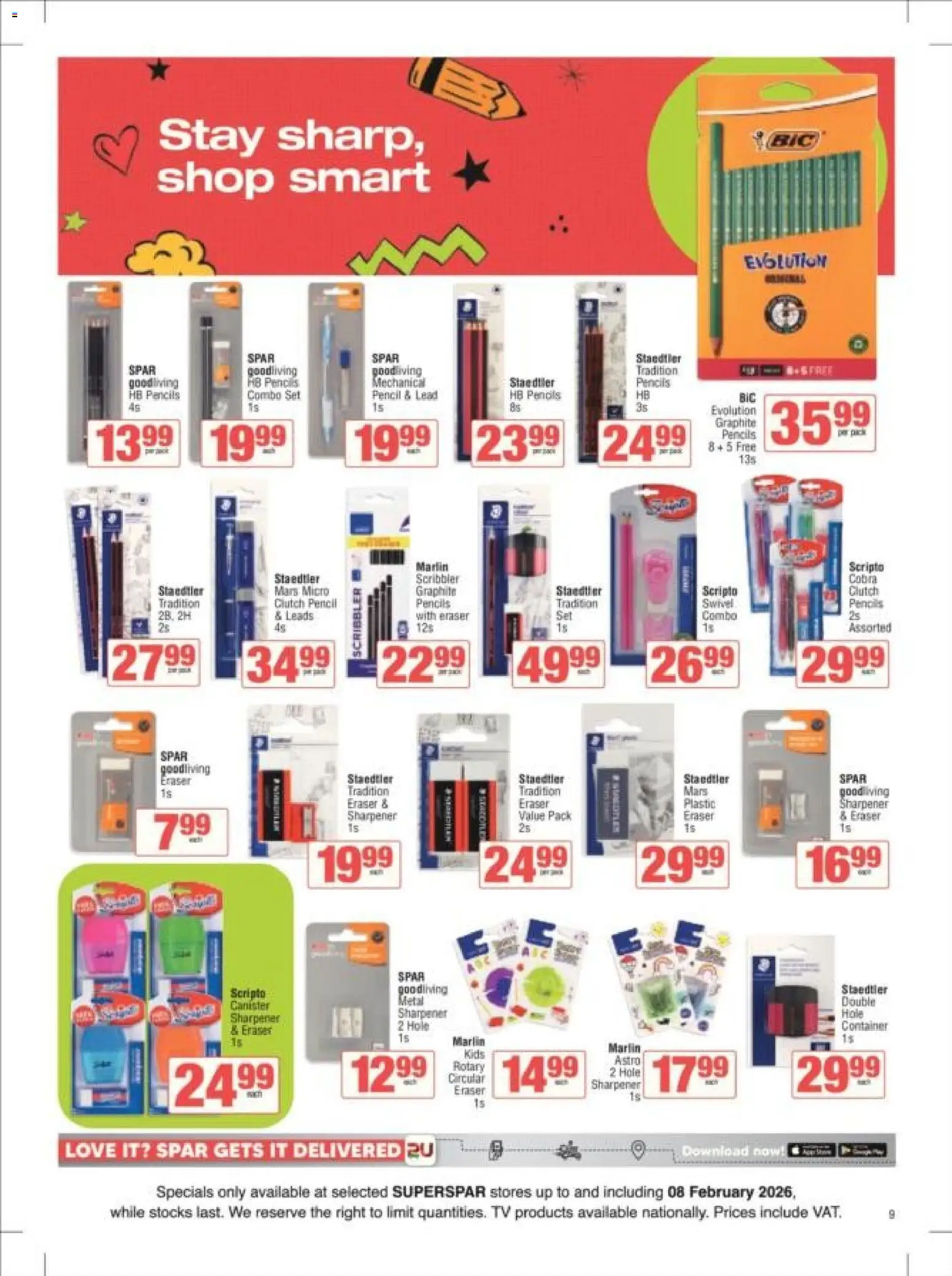 New Superspar catalogue – valid from 20.01.2026 | Page: 9 | Products: Pencil, TV