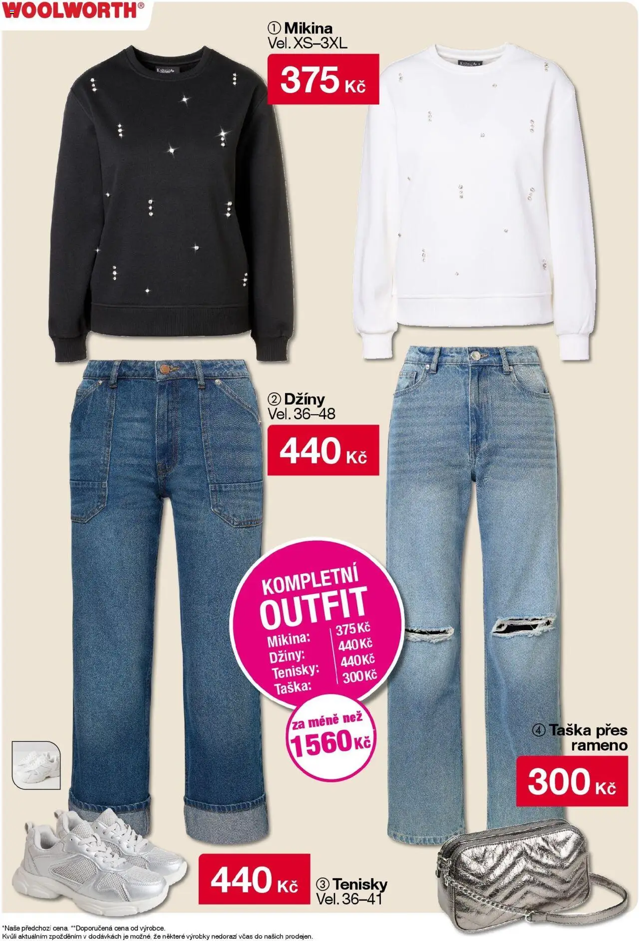 Woolworth leták od 12.09.2025 - akční nabídka | Strana: 10 | Produkty: Mikina, Tenisky, Džíny, Taška