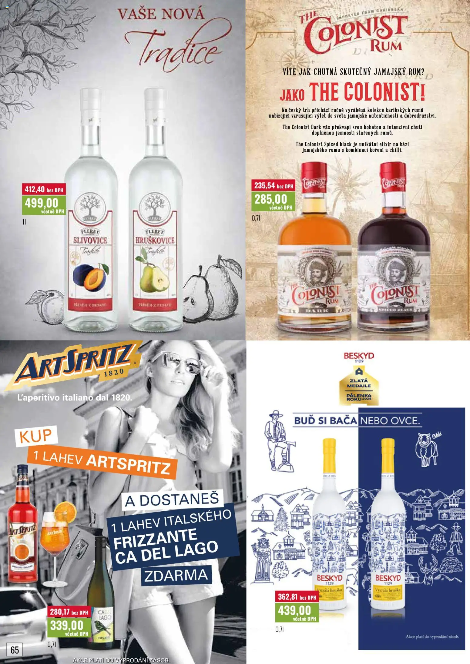 Ratio leták od 01.03.2026 | Strana: 65 | Produkty: Hruškovice, Rum, Spritz, Slivovice