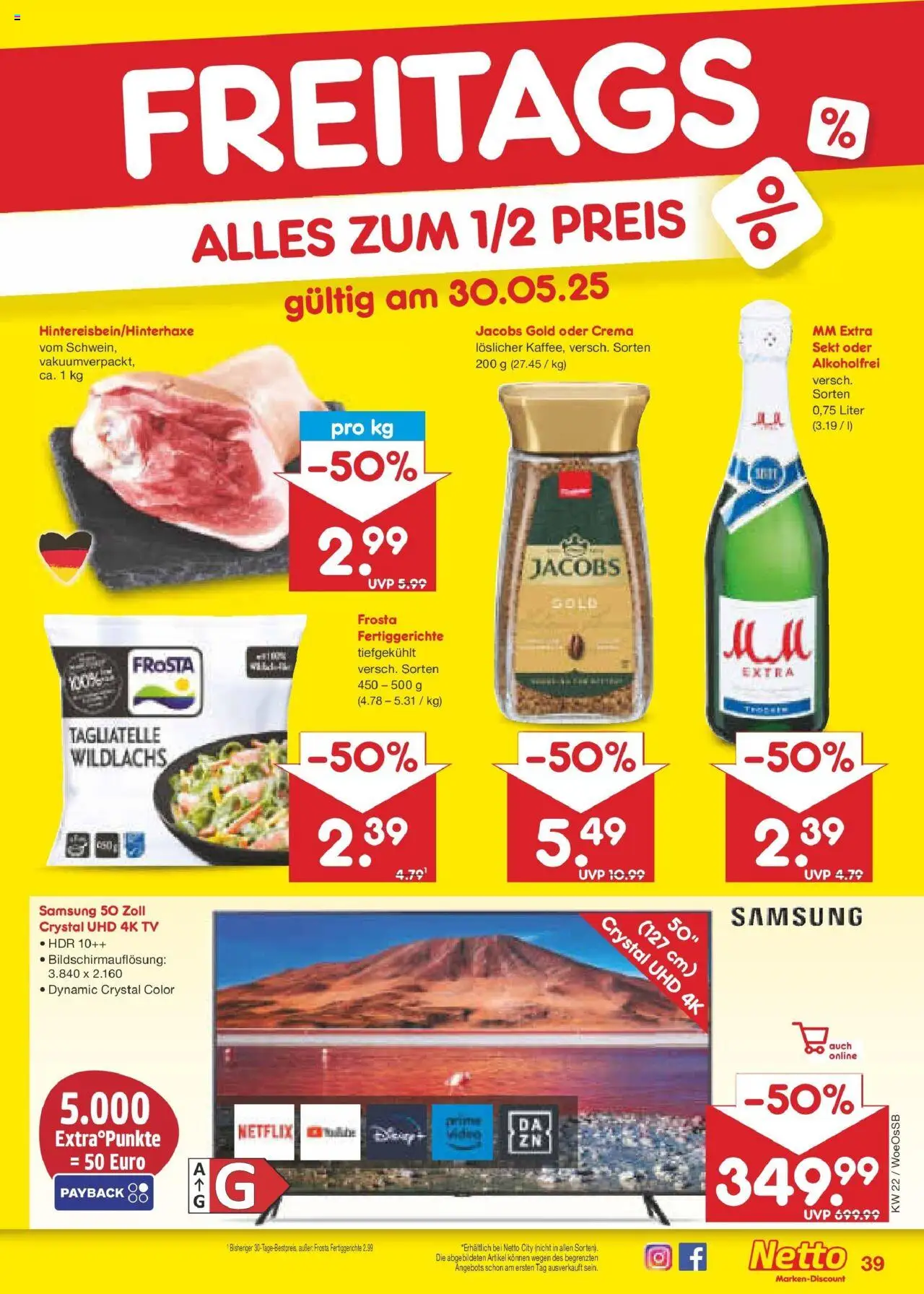 Netto Marken-Discount prospekt Gemmingen	 - gültig ab dem 26.05.2025 | Seite: 61 | Produkte: Sekt, Samsung, Fertiggerichte, Video