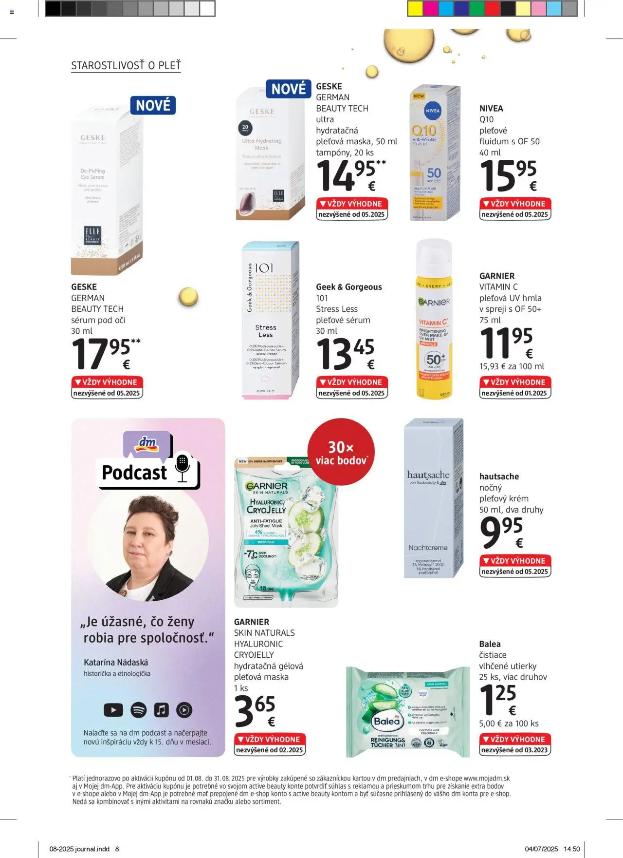 dm drogerie Journal august 2025 │ platný od 01.08.2025 | Strana: 8 | Produkty: Nivea, Maska, Krém