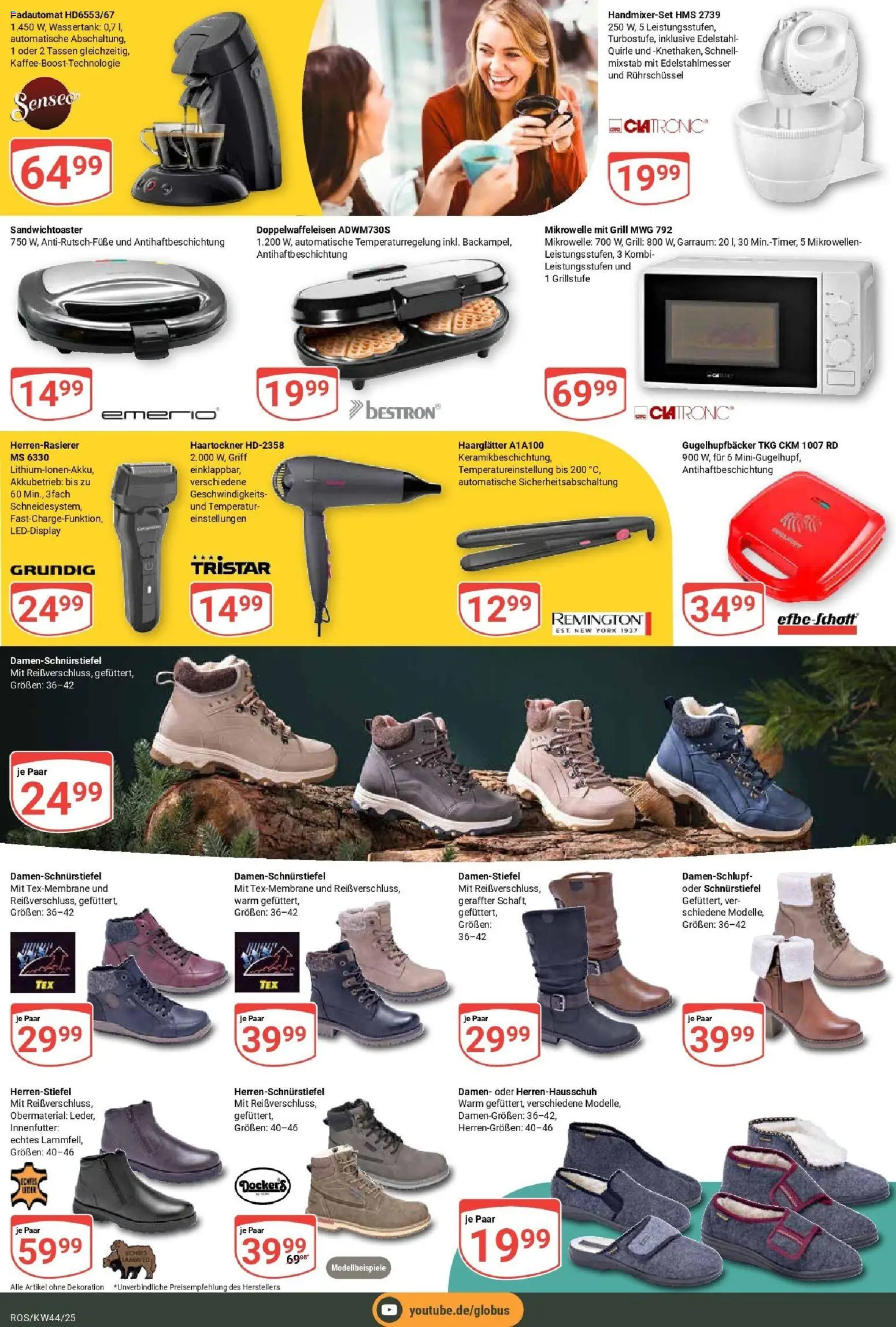 Globus prospekt Lambrechtshagen	 – gültig ab 26.10.2025 | Seite: 28 | Produkte: Mikrowelle, Senseo, Grill, Haarglätter