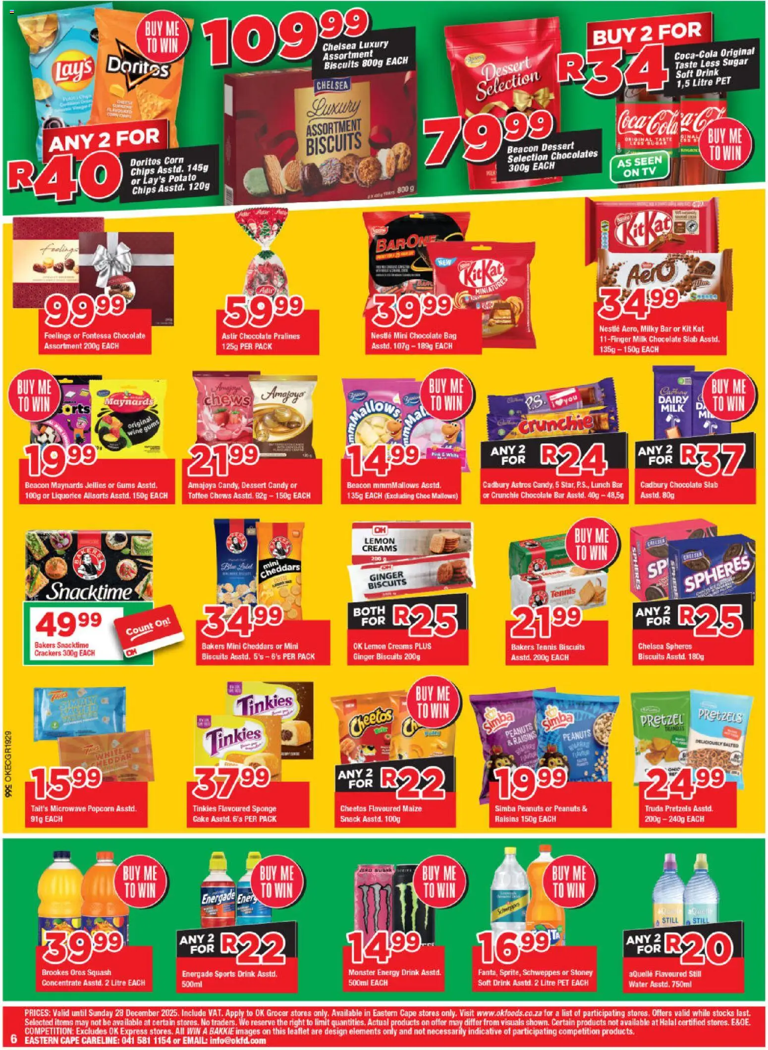 New OK Foods catalogue – valid from 10.12.2025 | Page: 6 | Products: Cake, Milk, Stoney, Peanuts