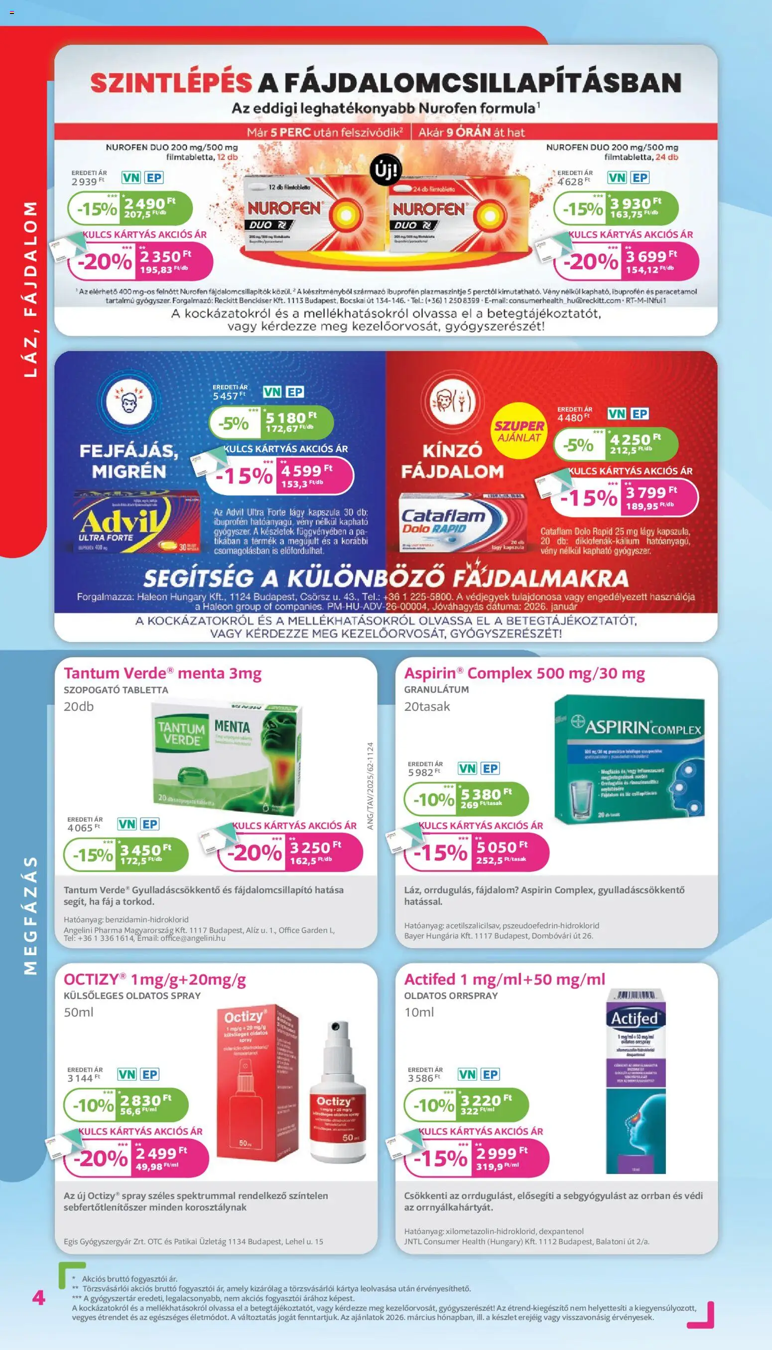 Kulcs Patika akciós ujság - amely érvényes a következő dátumtól: 01.03.2026 | Oldal: 4