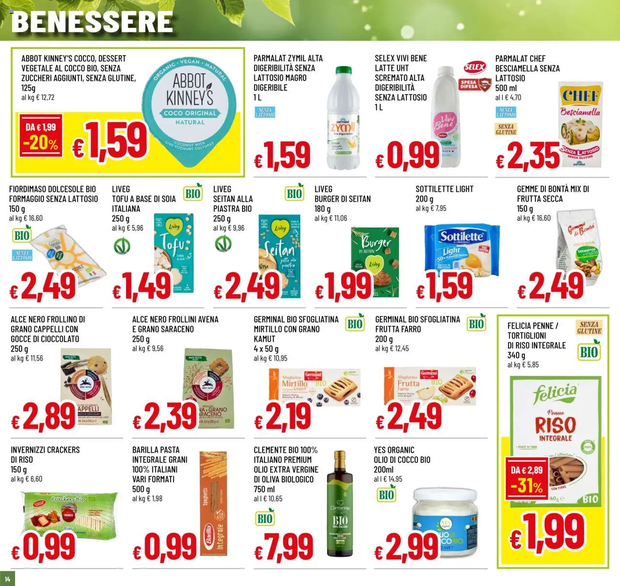 Volantino Galassia del 21.08.2025 | Pagina: 14 | Prodotti: Riso, Formaggio, Olio, Penne