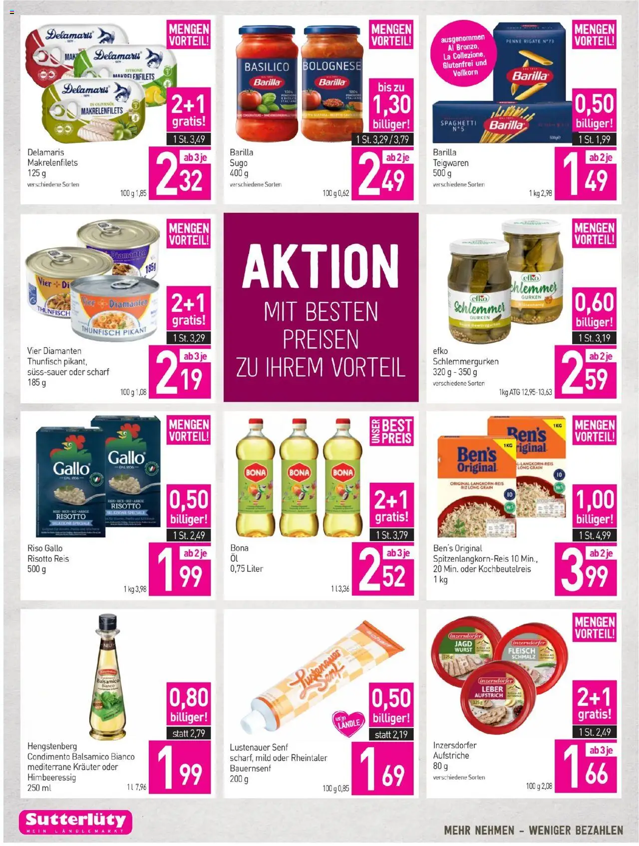 Sutterlüty Flugblatt gültig ab 11.09.2025 | Seite: 16 | Produkte: Gurken, Wurst, Hajdina liszt, Reis