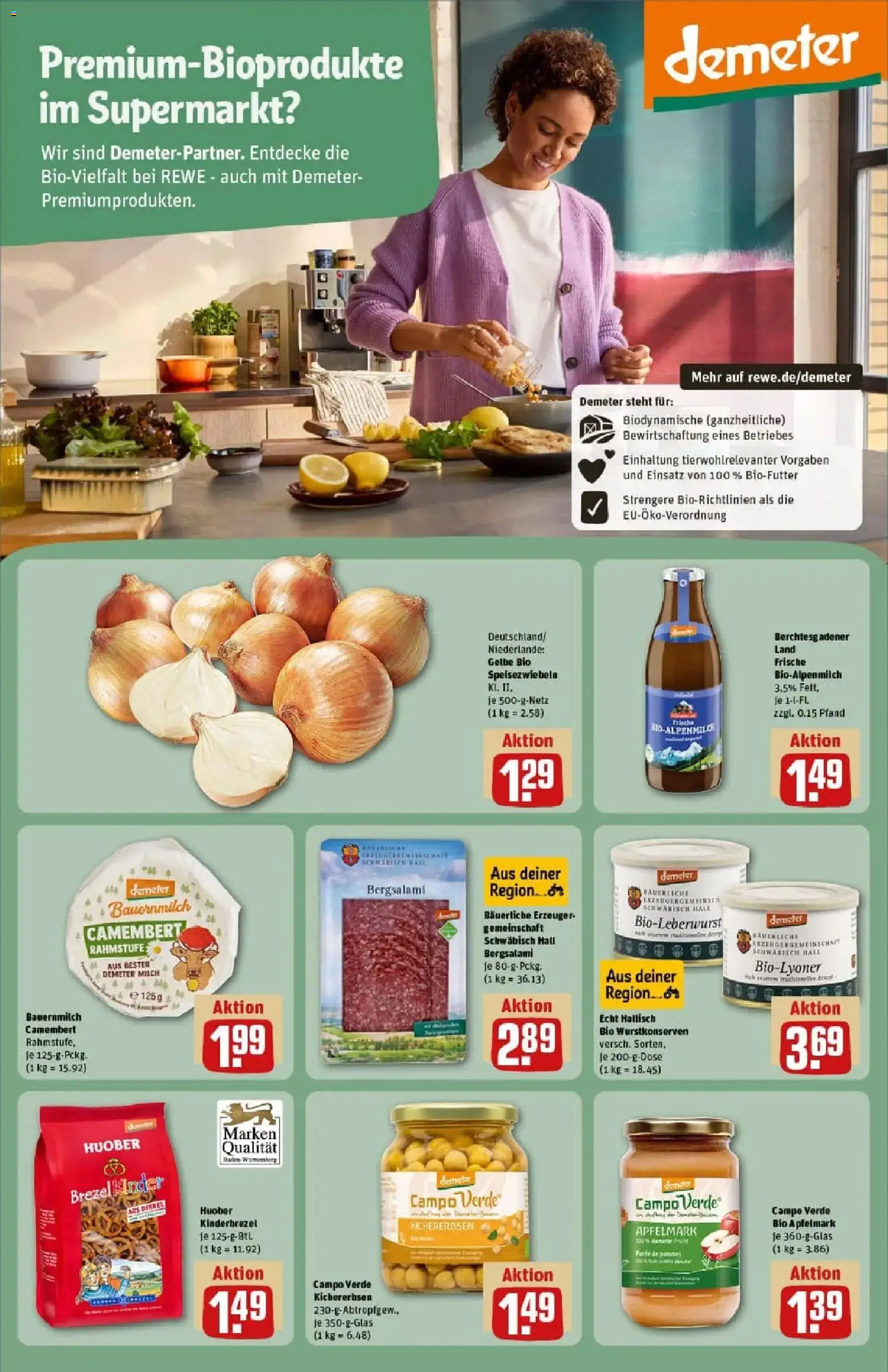 Rewe prospekt Mannheim	 – gültig ab 07.12.2025 | Seite: 21 | Produkte: Milch, Pommes, Apple, Salami