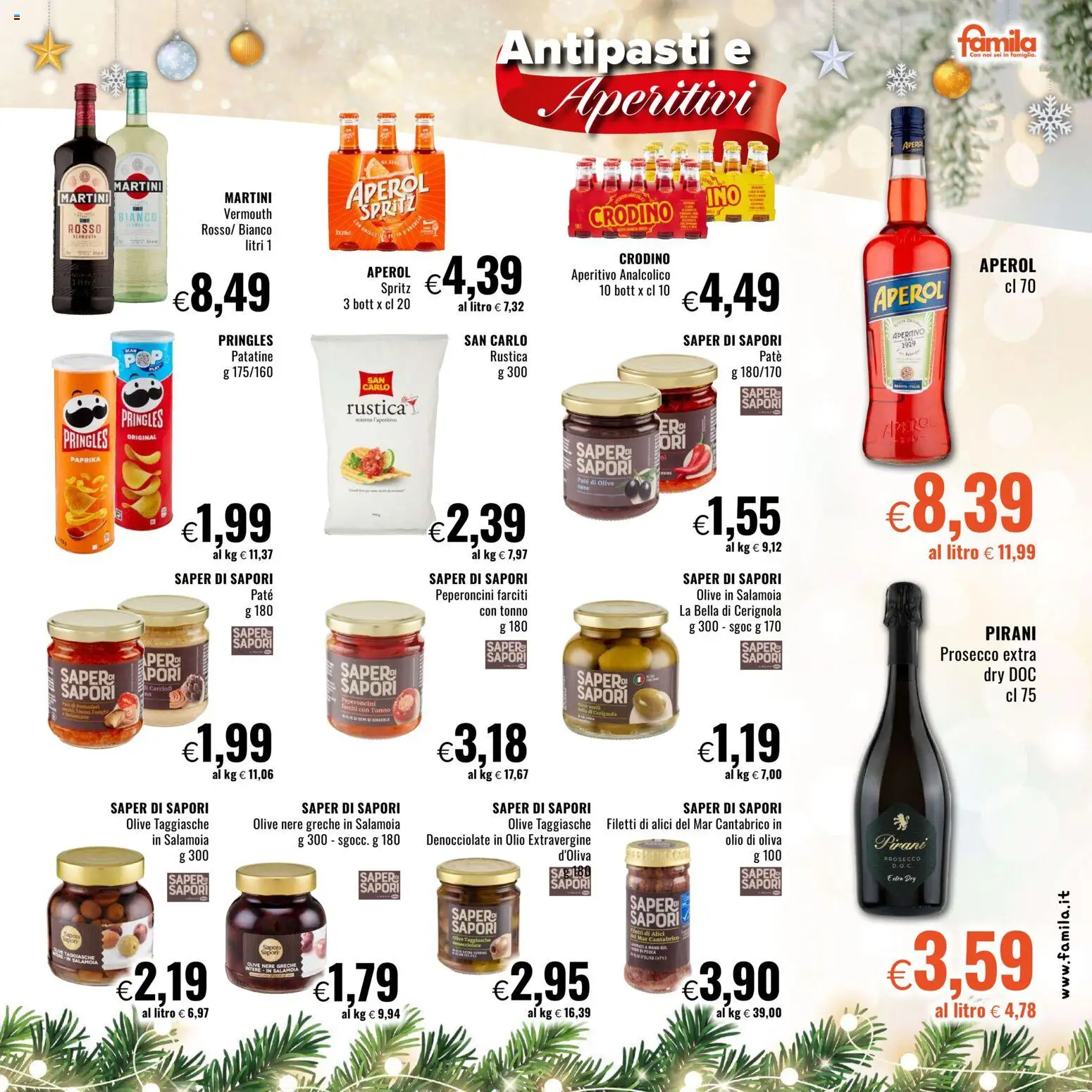 Volantino Famila del 11.12.2025 | Pagina: 3 | Prodotti: Olio, Pomodori, Carciofi, Tonno
