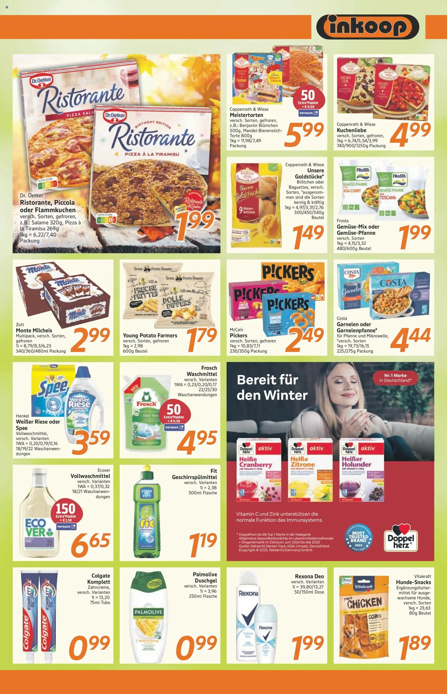 Inkoop Prospekt – gültig ab 27.10.2025 | Seite: 6 | Produkte: Ristorante, Frosta, Duschgel, Geschirrspülmittel