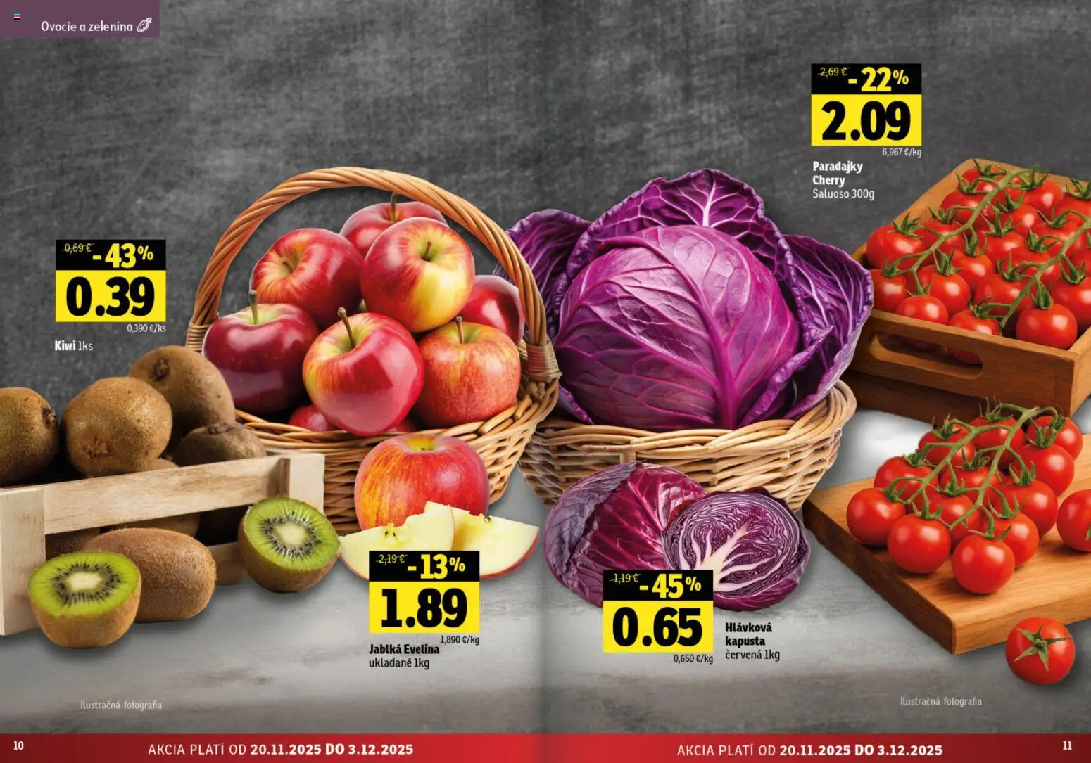 Nové Fresh akcie – leták je platný od 20.11.2025 | Strana: 6 | Produkty: Kapusta, Jablká, Kiwi, Ovocie