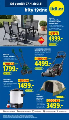 Náhled letáku PARKSIDE Zahradní kultivátor, pracovní šířka: max. 40 cm, pracovní hloubka: max. 20 cm, výkon: 1500 W od 27.04.2026 | Strana: 45