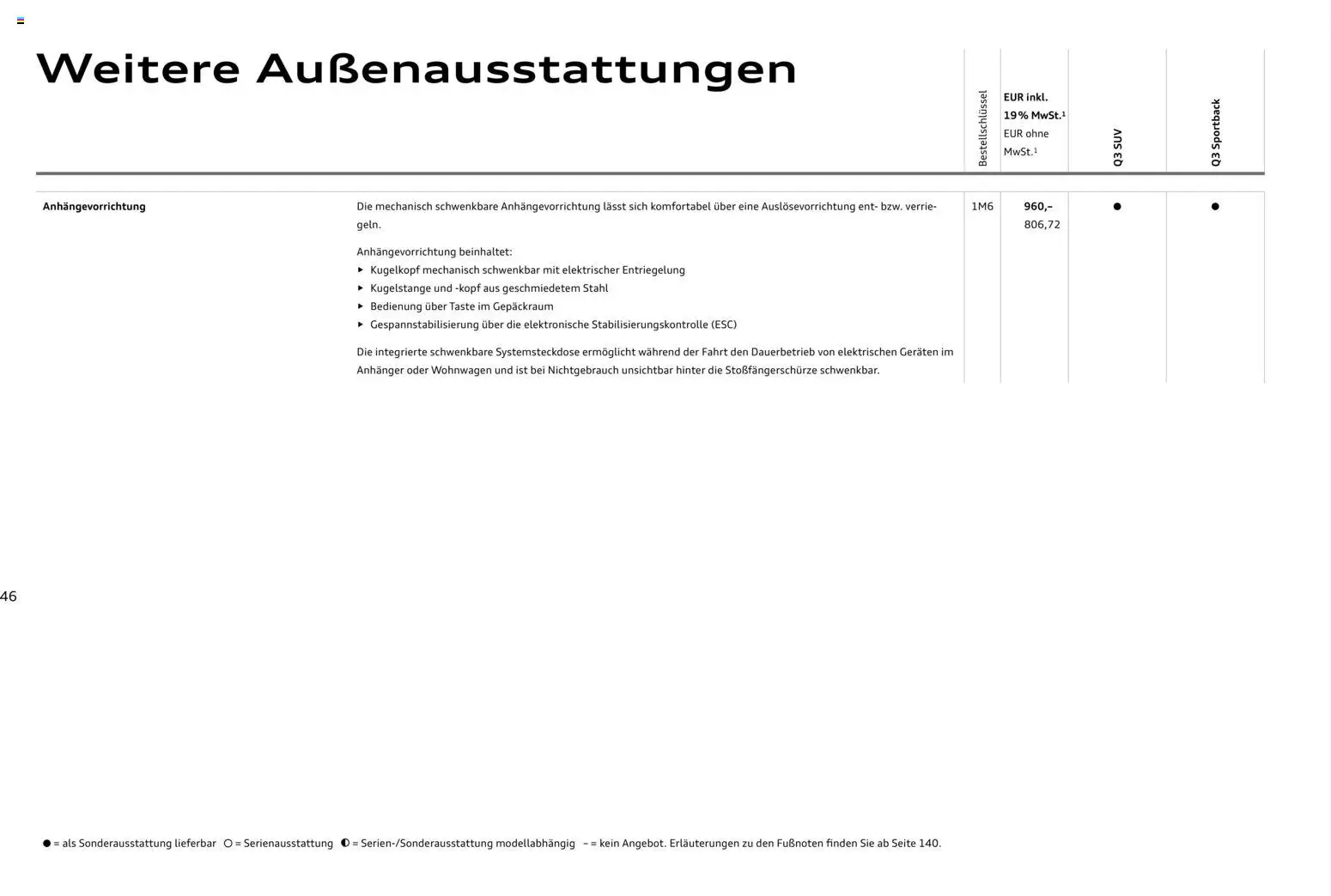 Audi Q3 – gültig ab 29.01.2026 | Seite: 46