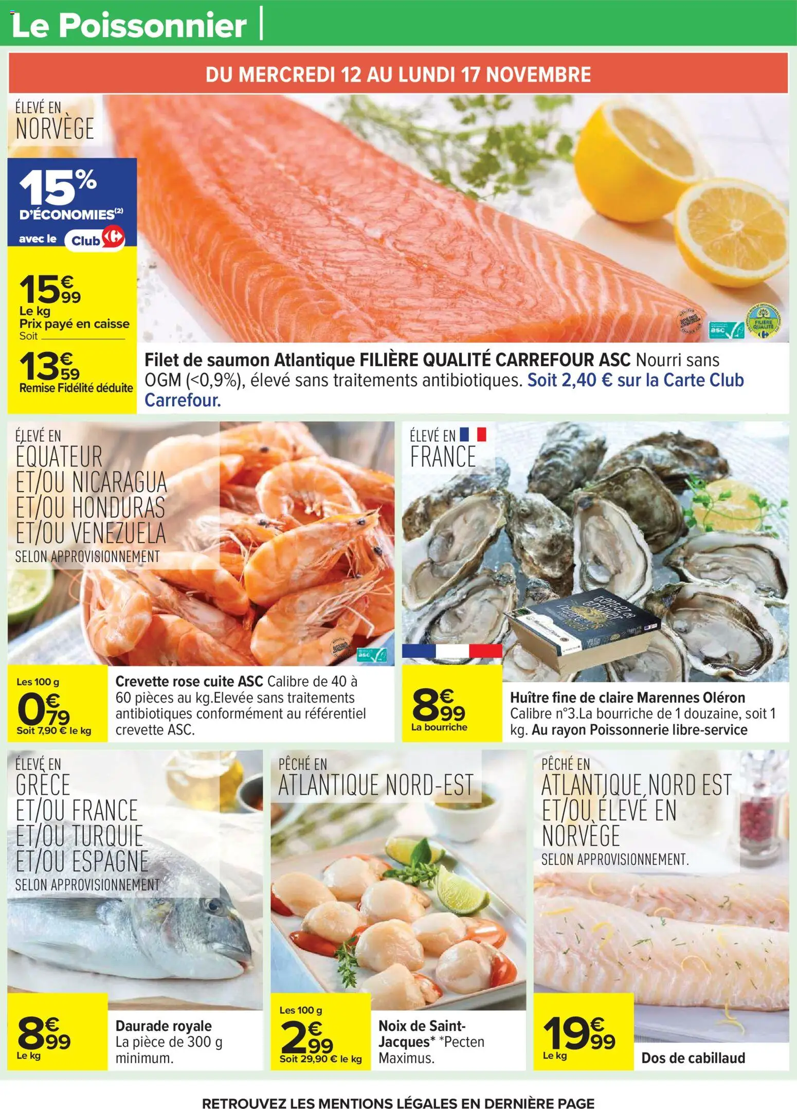 {H1} | Page: 20 | Produits: Daurade, Poissonnerie, Dos de cabillaud, Noix