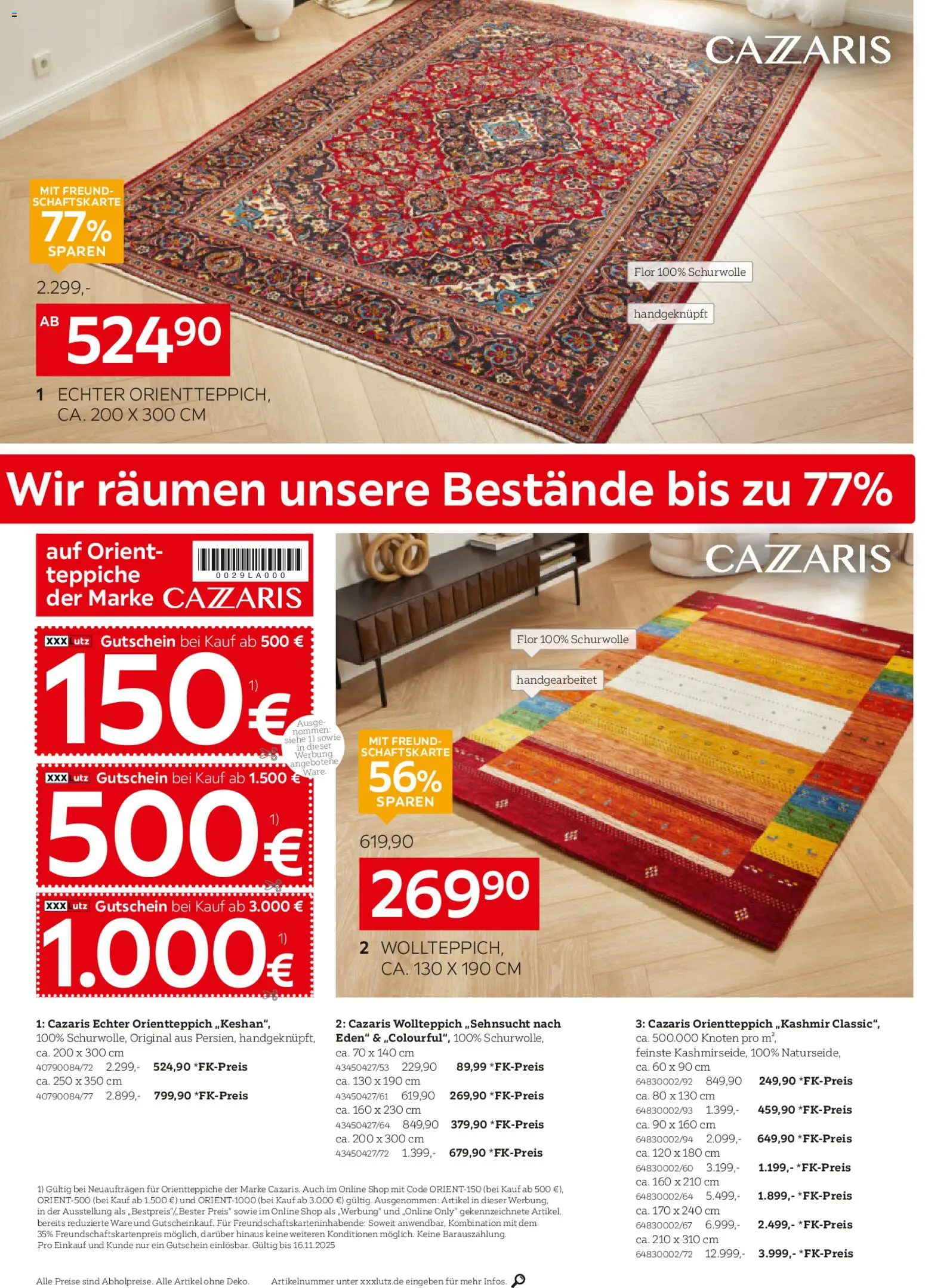 XXXL Lutz Wohnaccessoires – gültig ab 02.11.2025 | Seite: 8 | Produkte: Orientteppich